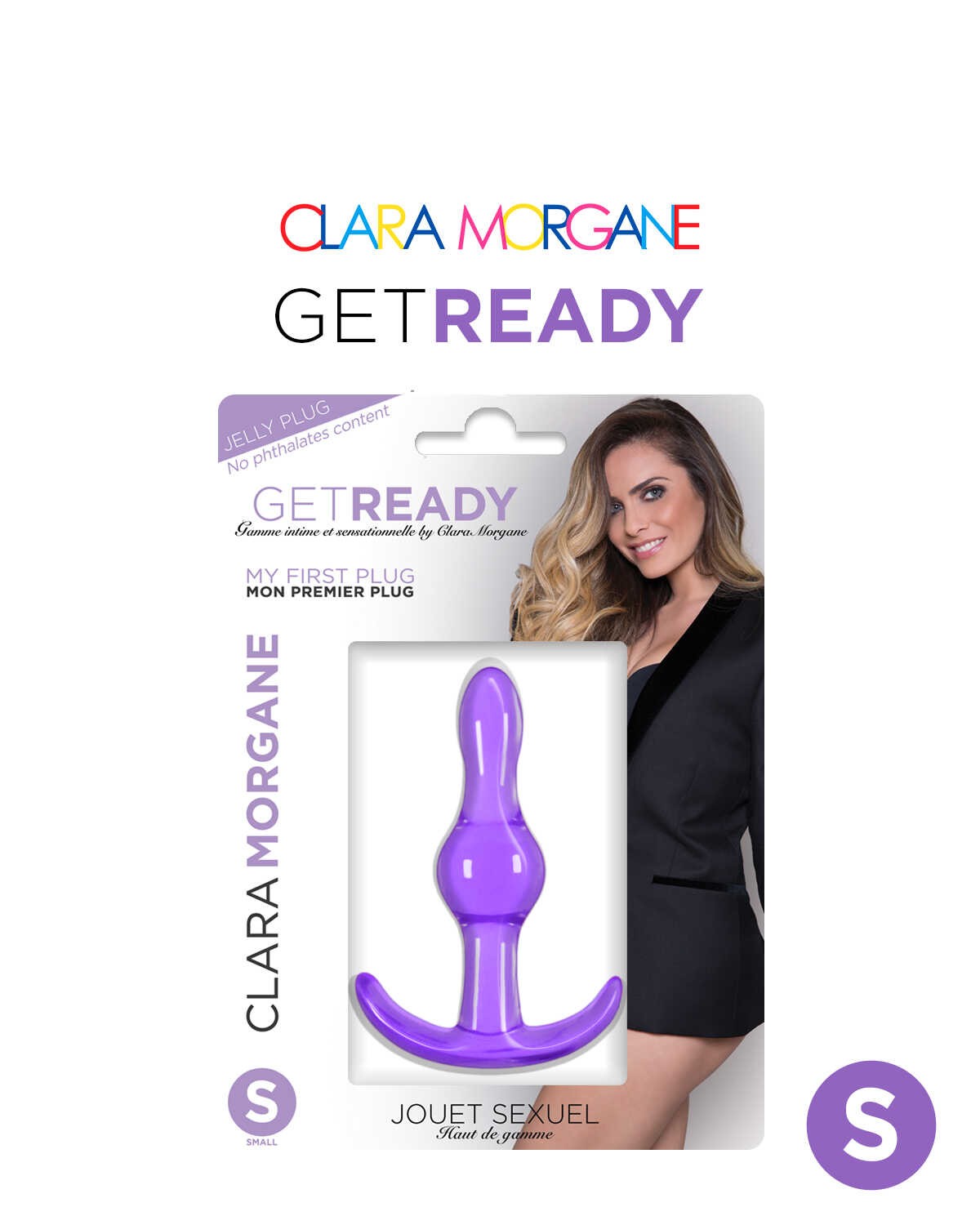 Plug anal violet taille S - Clara Morgane