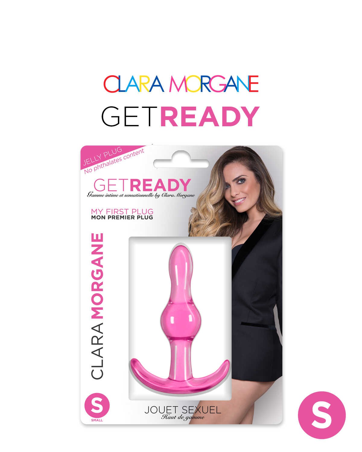 Plug anal débutant Get Ready rose taille S - Clara Morgane