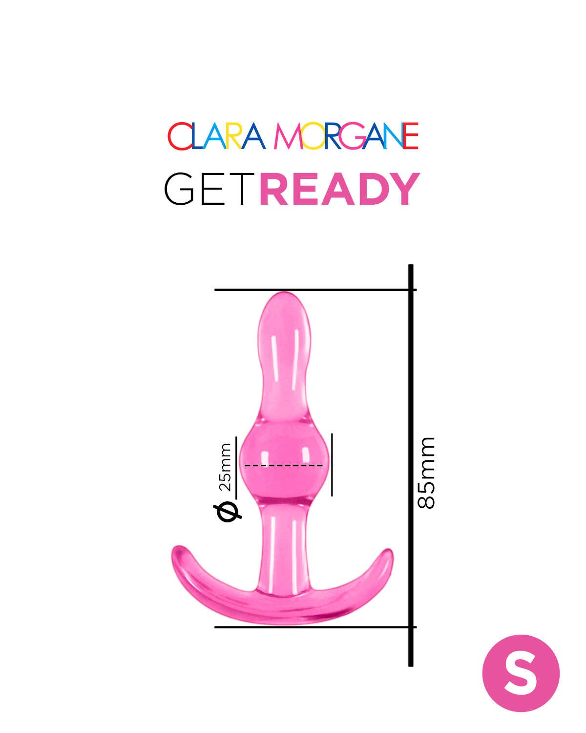 Plug anal débutant Get Ready rose taille S - Clara Morgane – Image 4