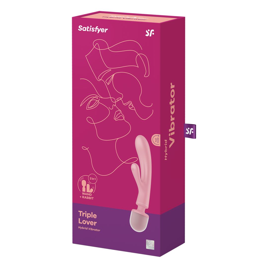 Vibromasseur rabbit et wand Triple Lover - Satisfyer – Image 4