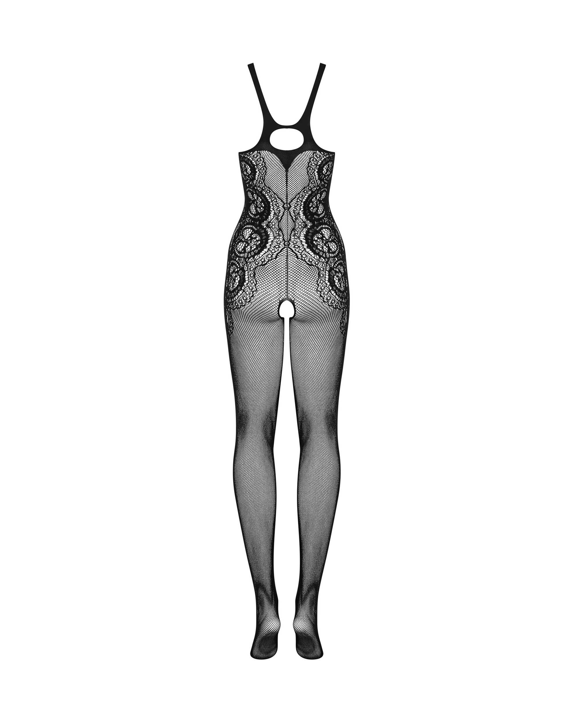 Bodystocking résille à motifs entrejambe ouvert - Obsessive – Image 8