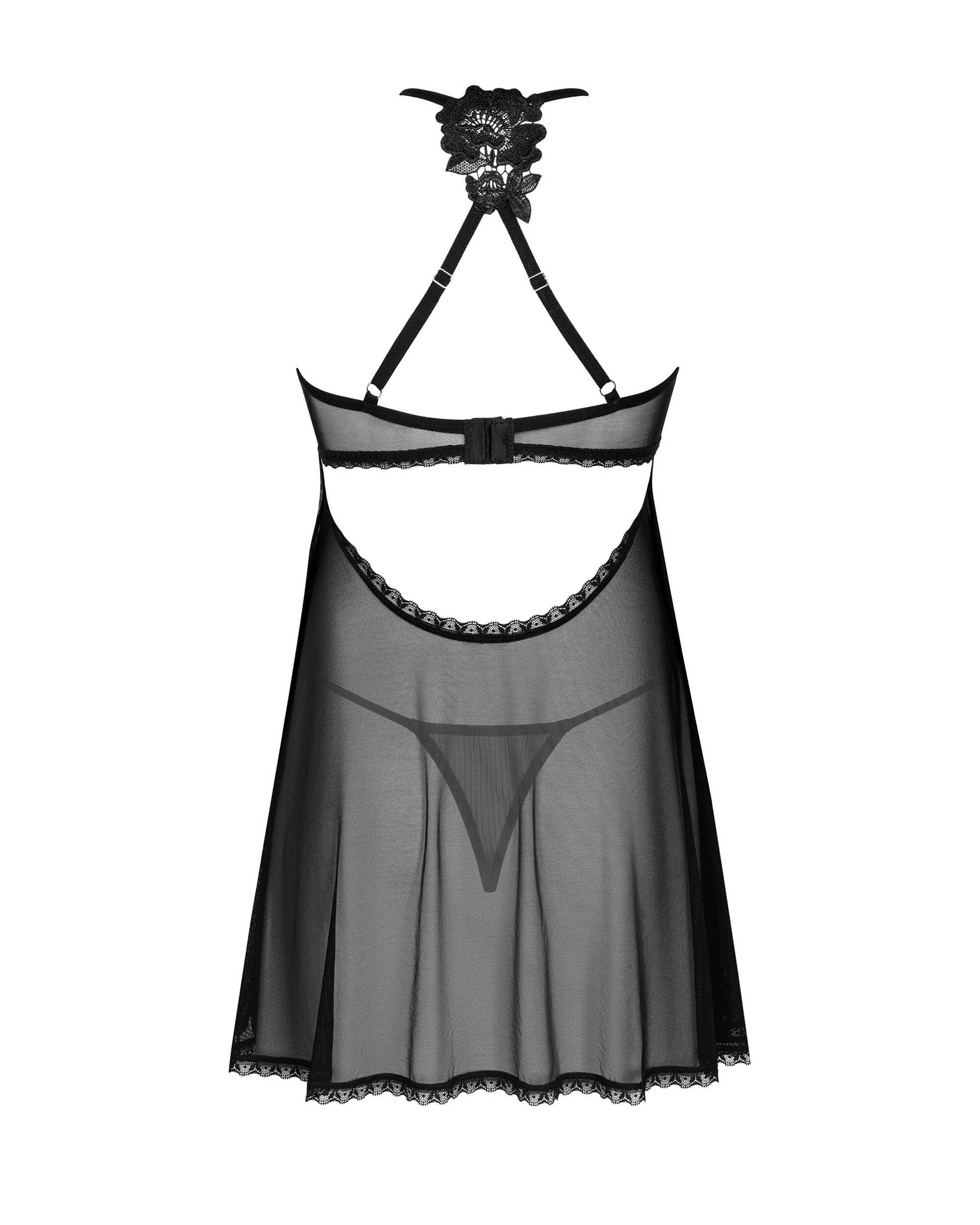Babydoll Latinesa avec string et pendentif - Obsessive – Image 8