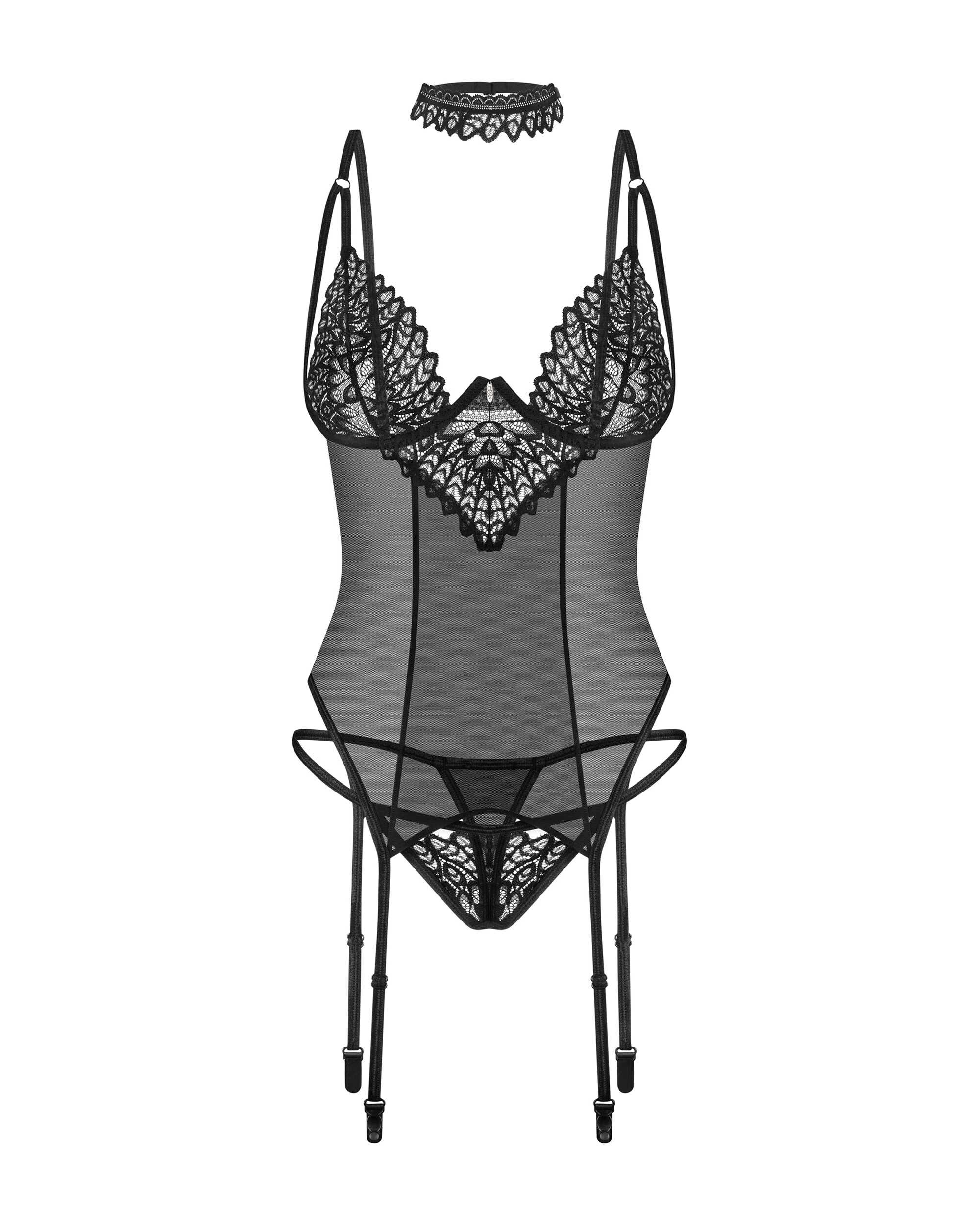 Corset Donarella avec string et choker - Obsessive – Image 6