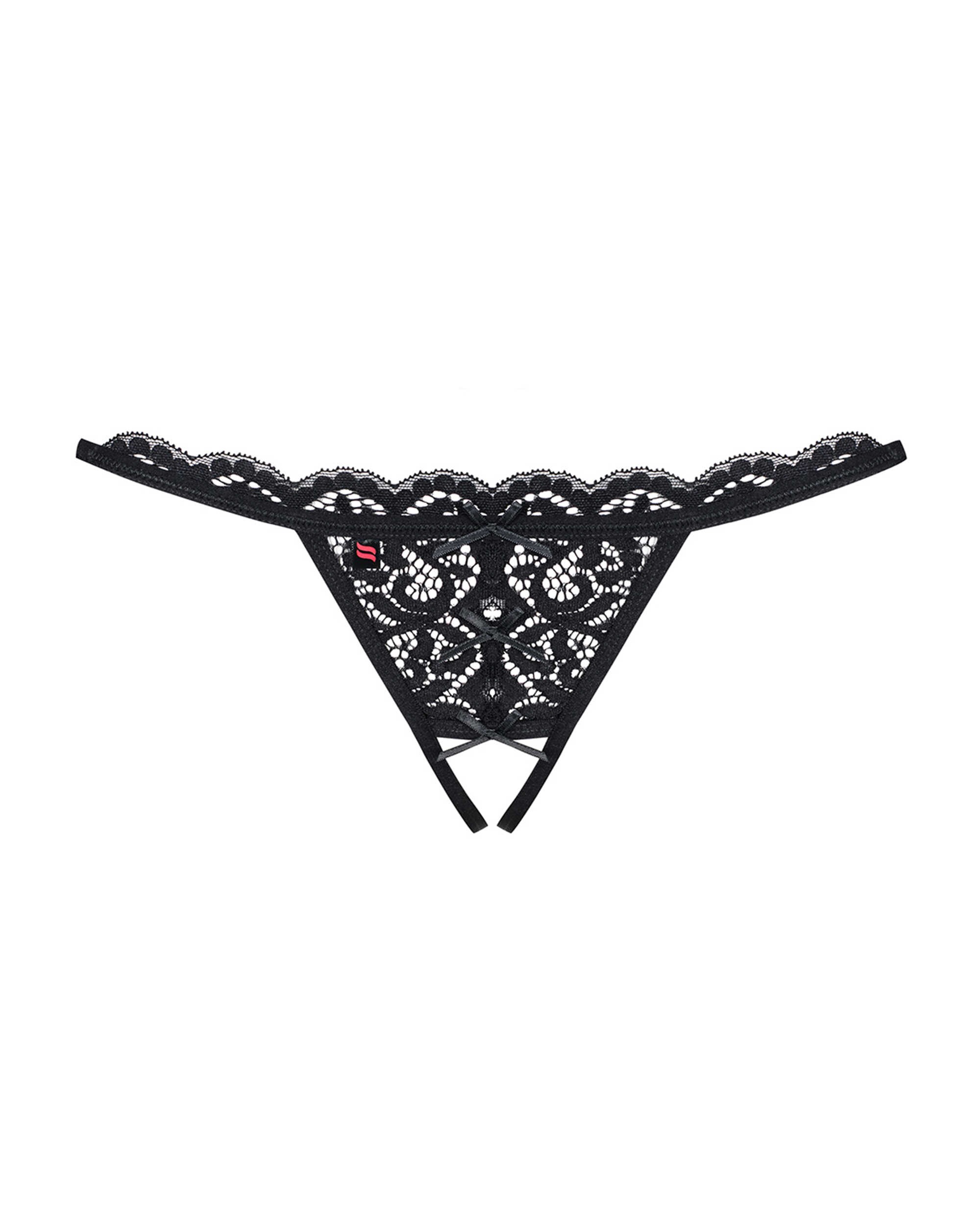 String ouvert en dentelle avec noeuds - Obsessive – Image 6
