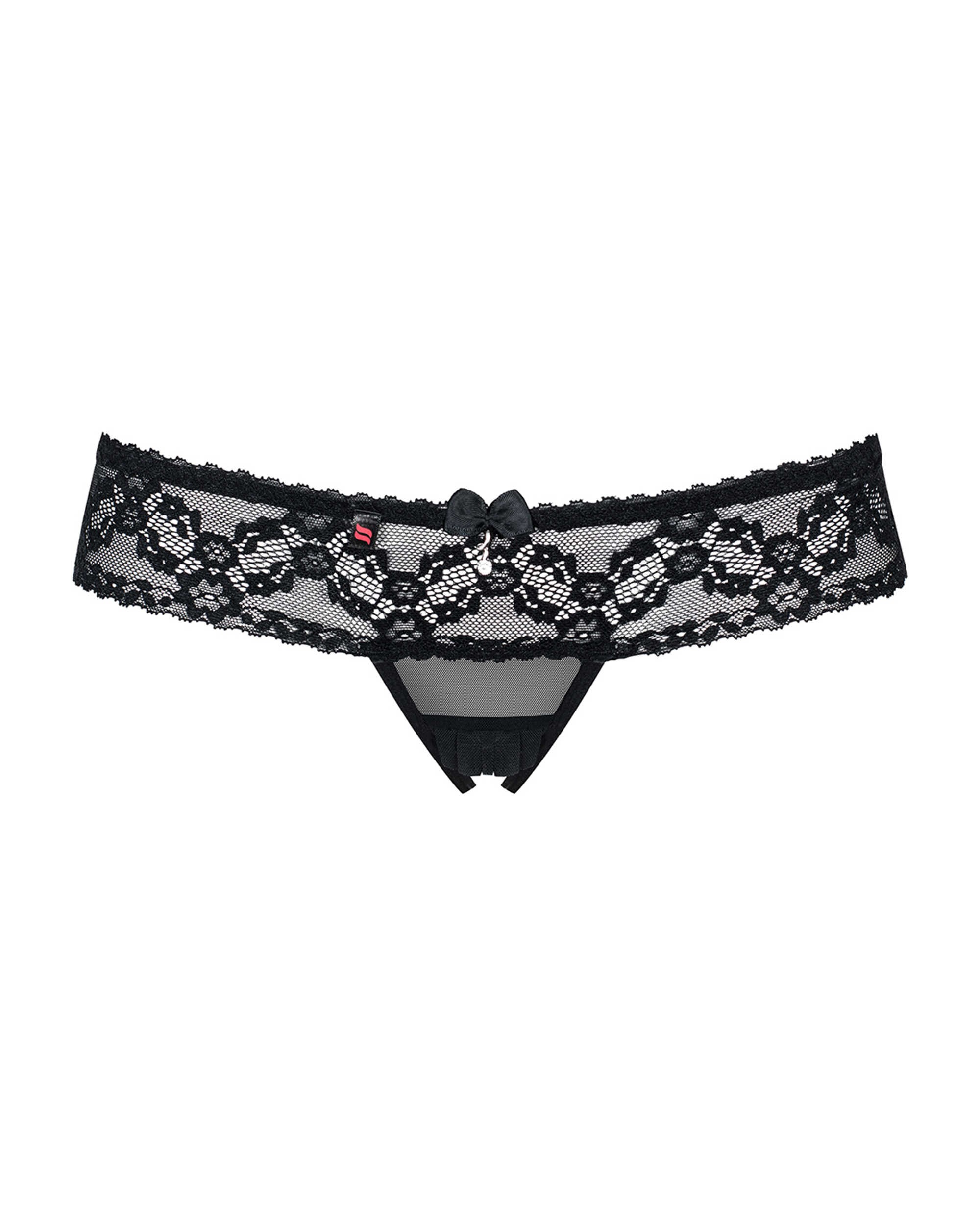 String ouvert en dentelle avec bijou - Obsessive – Image 6