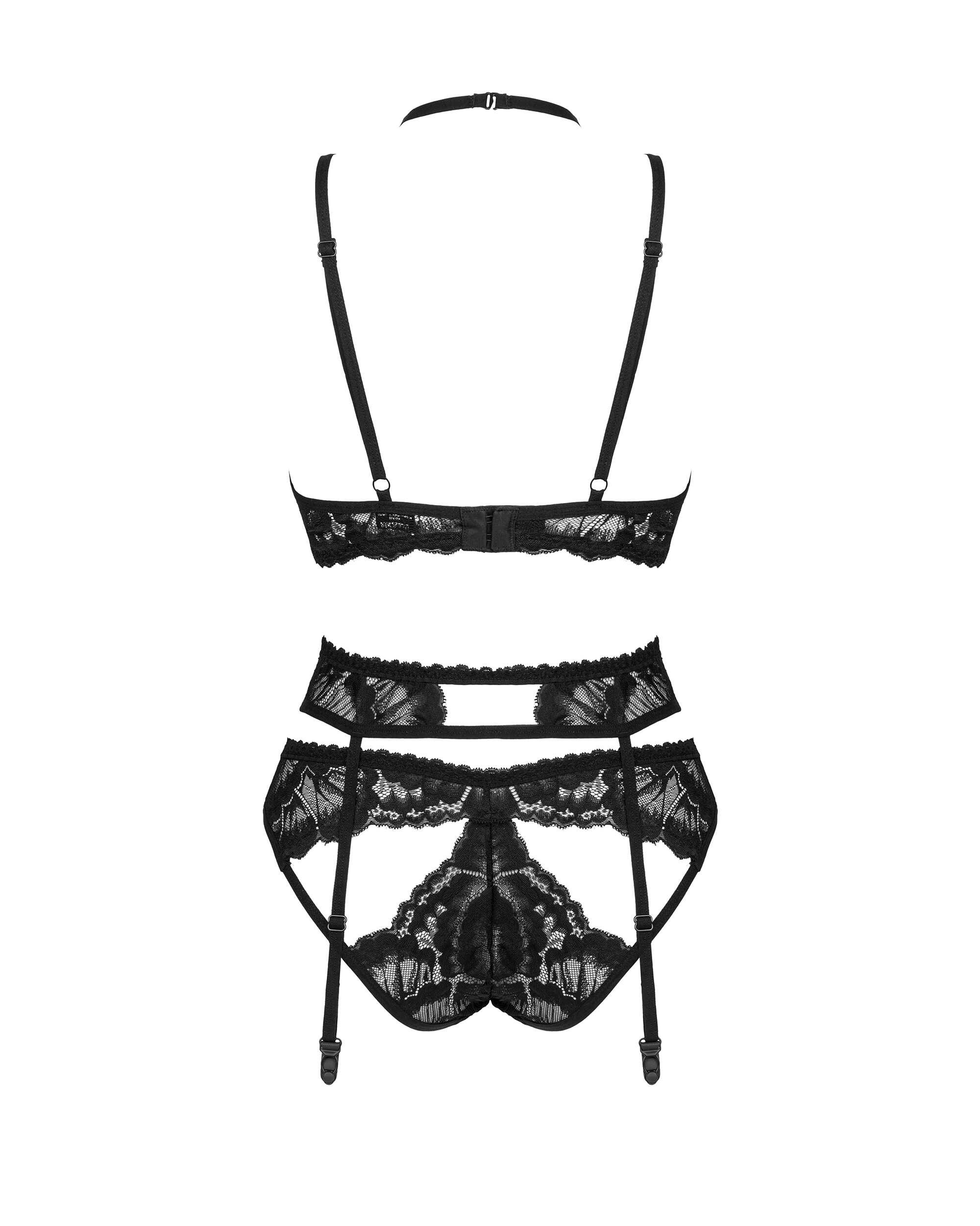 Ensemble lingerie 3 pièces Alessya en dentelle - Obsessive – Image 4