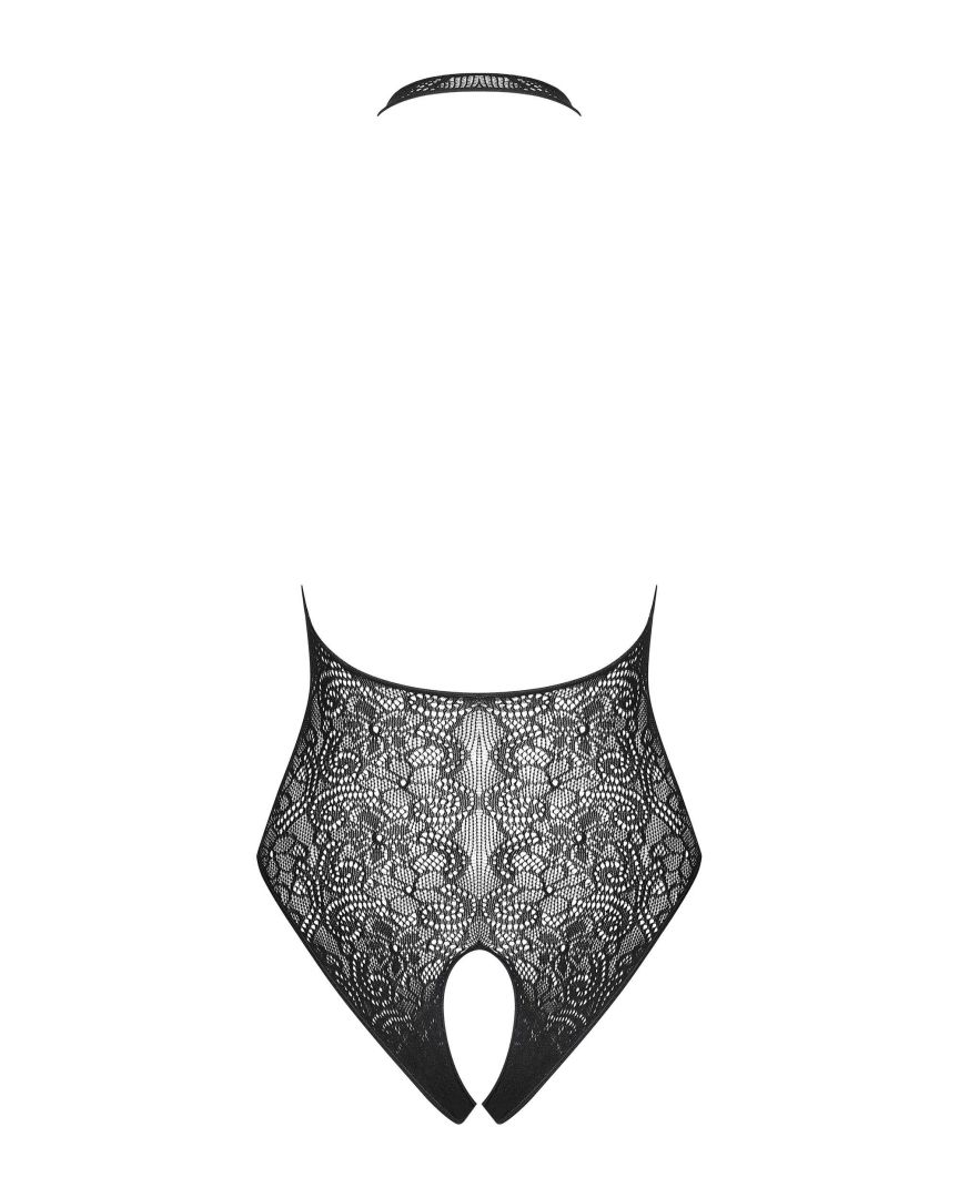 Body ouvert en dentelle et satin - Obsessive – Image 4