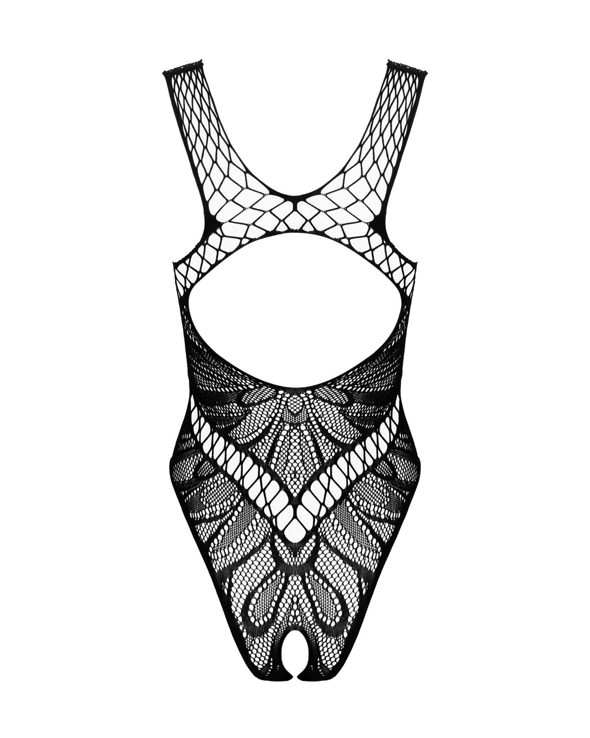 Body ouvert en résille noire sensuelle - Obsessive – Image 5