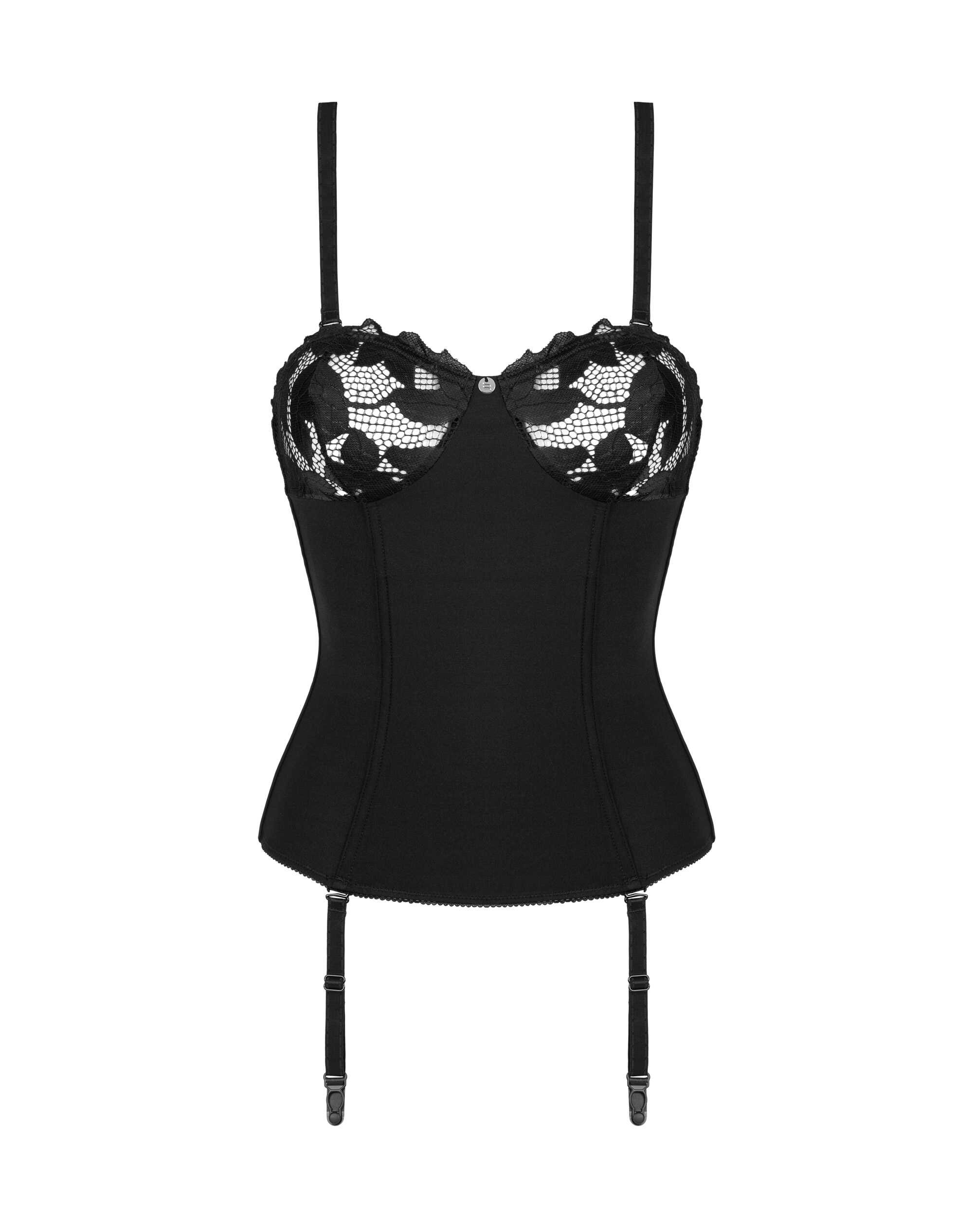 Corset sensuel Editya avec jarretelles - Obsessive – Image 5