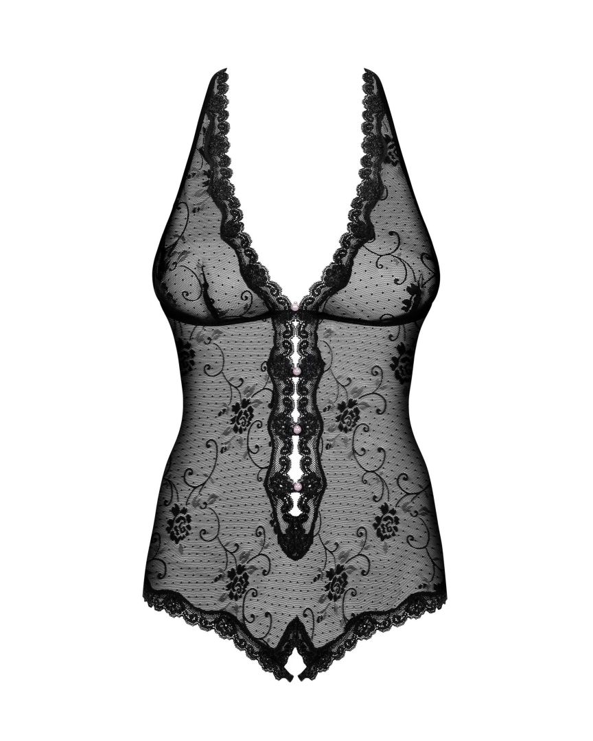 Body floral ouvert avec dos croisé Fiorenta - Obsessive – Image 5