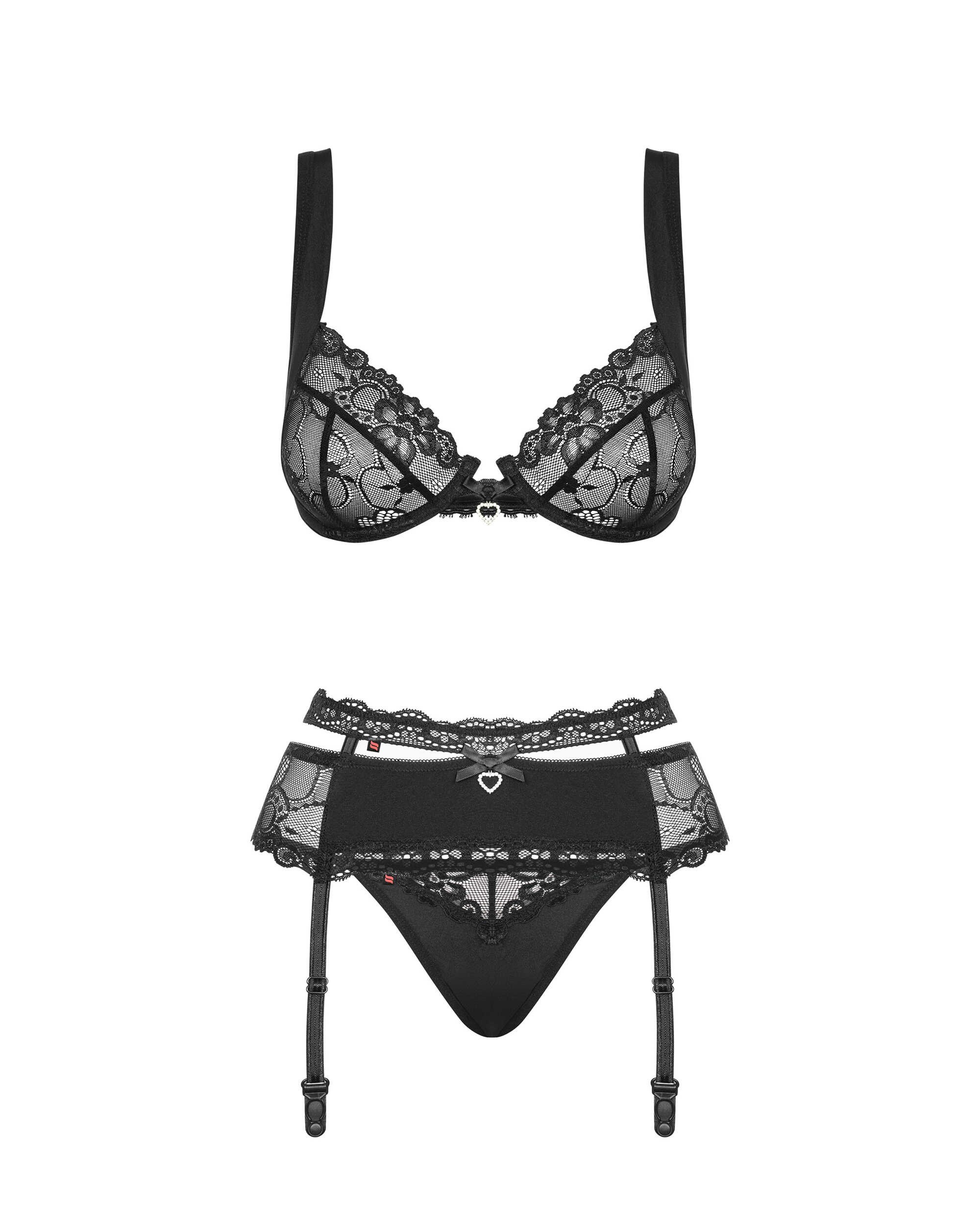 Ensemble lingerie dentelle Heartina 3 pieces - Obsessive – Image 5