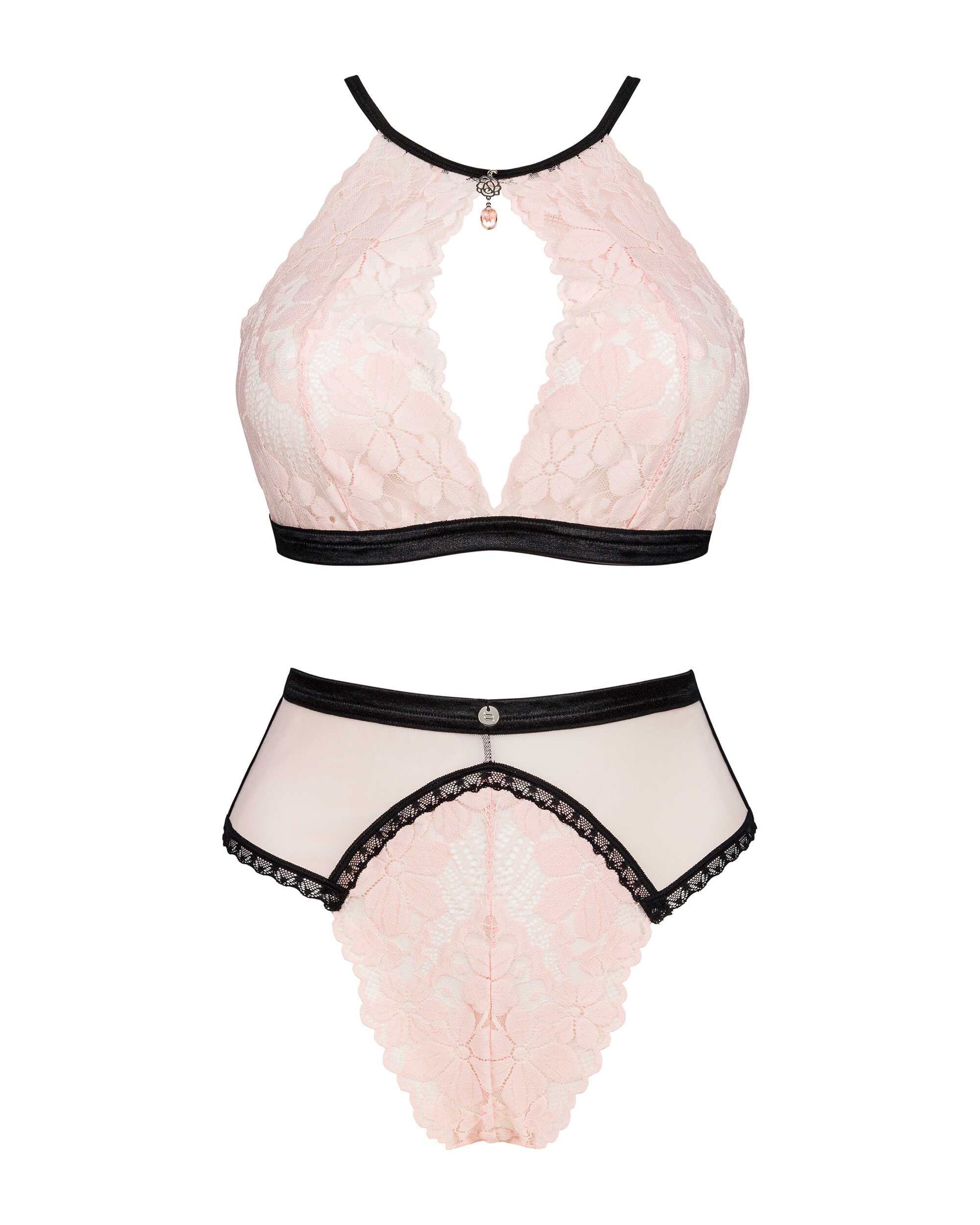Ensemble lingerie dentelle rose Lilines - Obsessive – Image 5