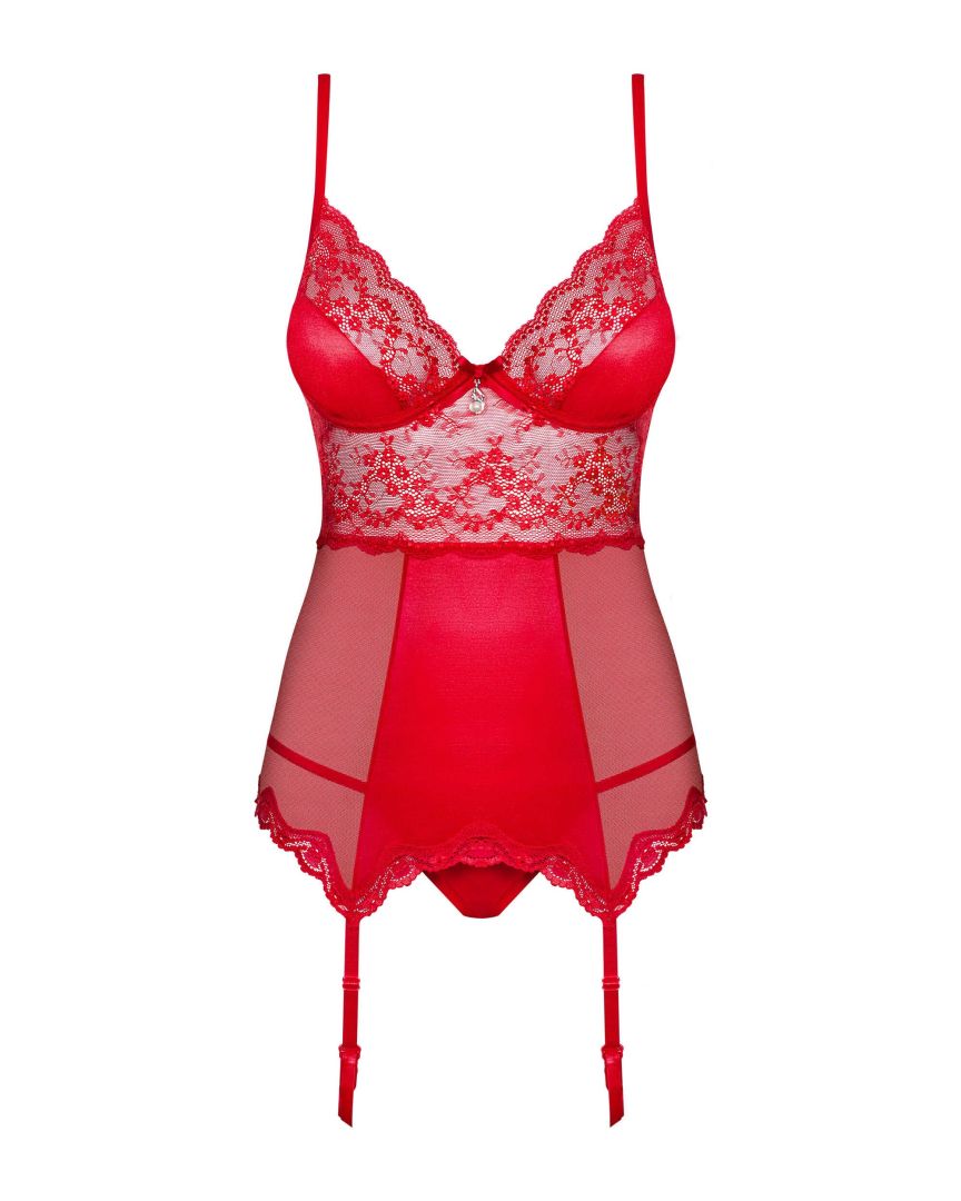 Guêpière Lovica en dentelle rouge - Obsessive – Image 5