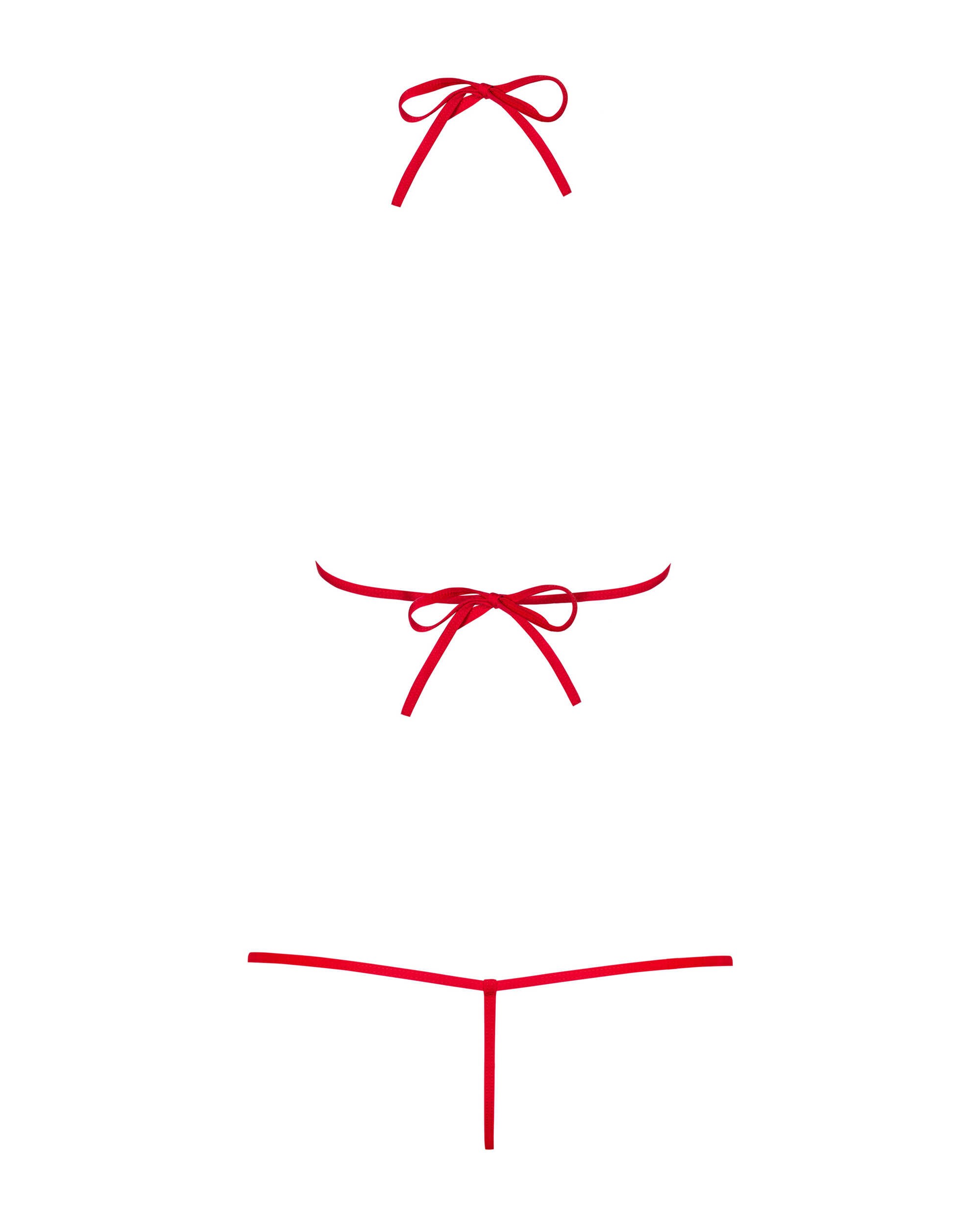 Body à lanières avec broderie florale rouge - Obsessive – Image 6