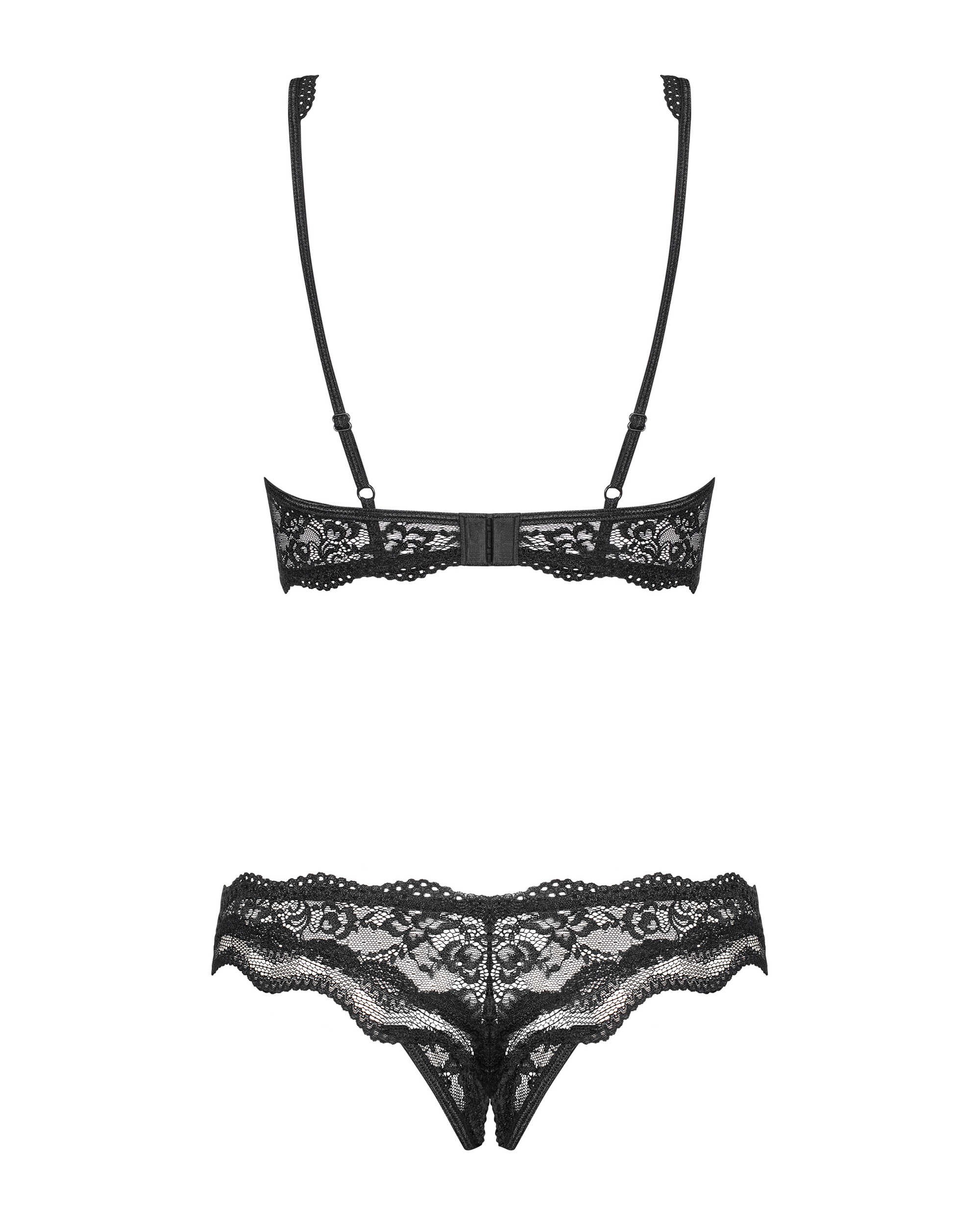 Ensemble bustier ouvert avec bijou et string - Obsessive – Image 5