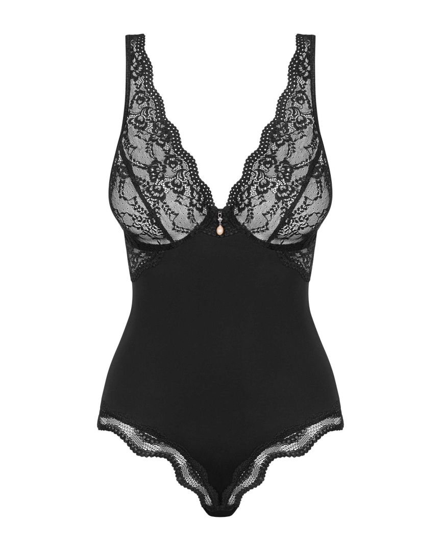 Body dentelle Luvae avec bijou perle - Obsessive – Image 6