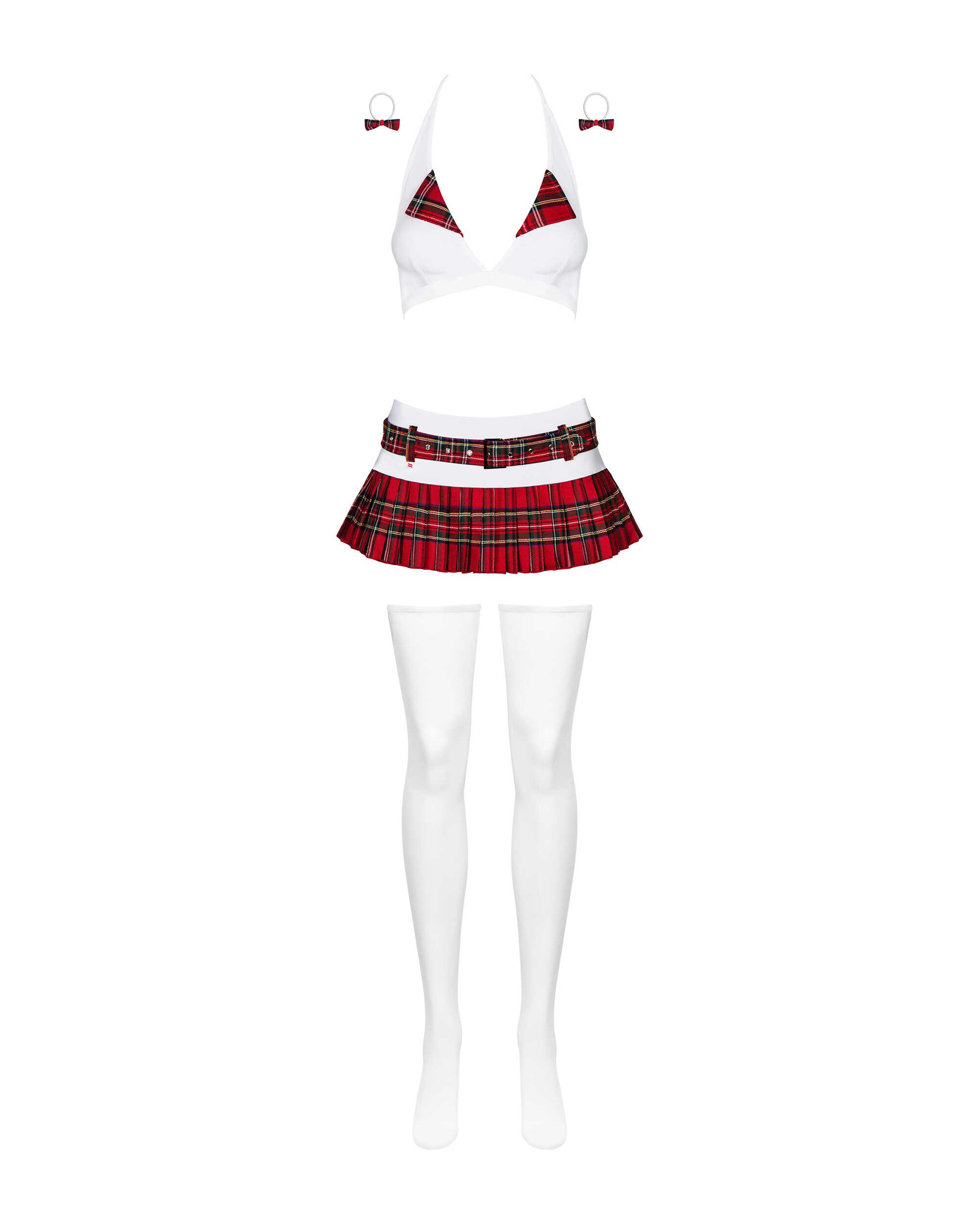 Costume Schooly 5 pieces rouge et blanc - Obsessive – Image 5