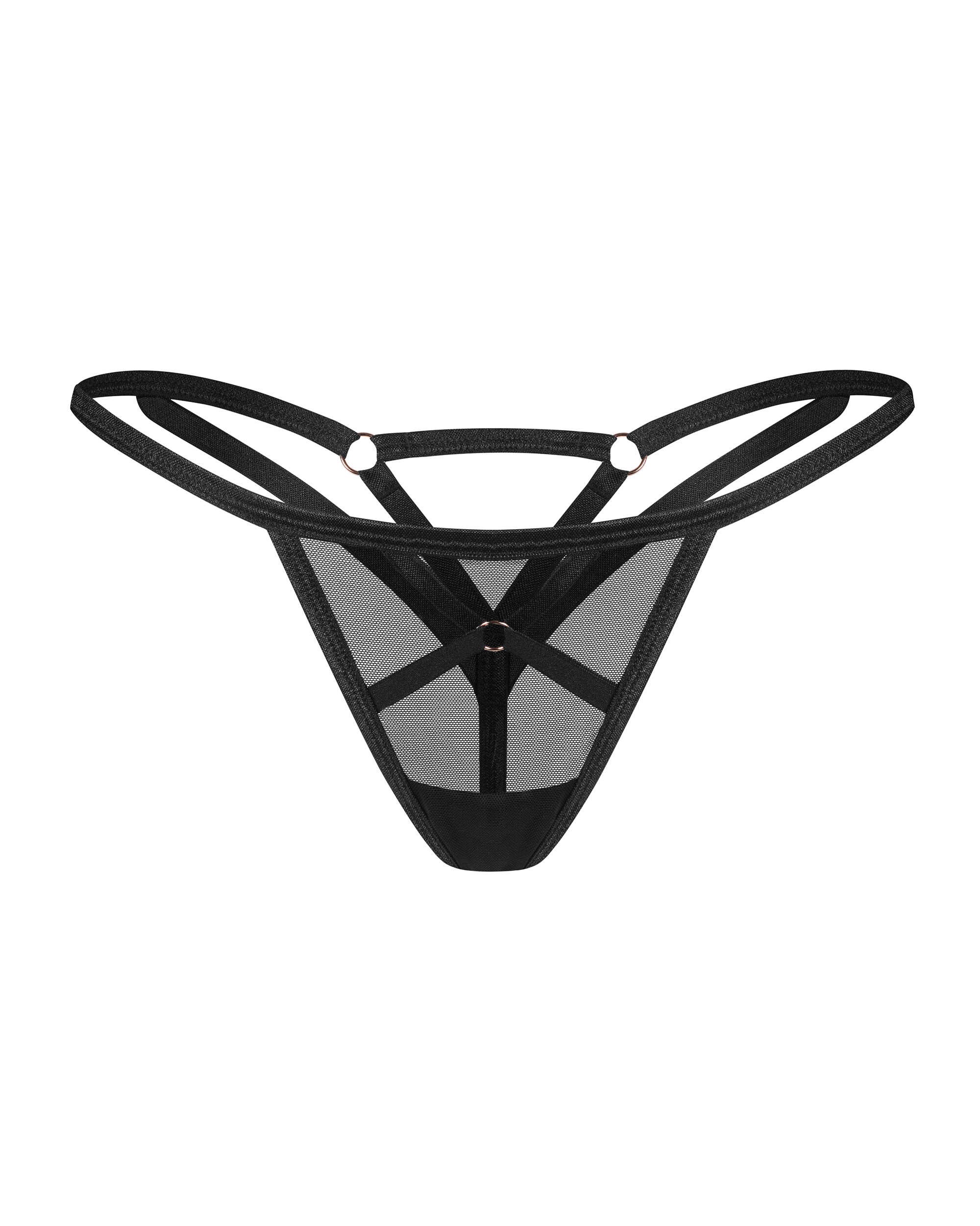 String à lanières croisées et détails dorés - Obsessive Euridia – Image 6