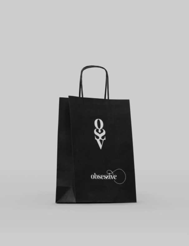 Sac cadeau en papier taille S - Obsessive