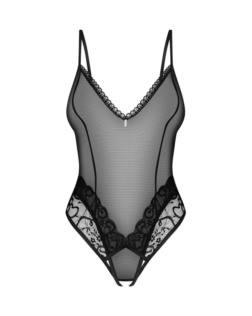Body ouvert dentelle et maille Blomentis - Obsessive – Image 6