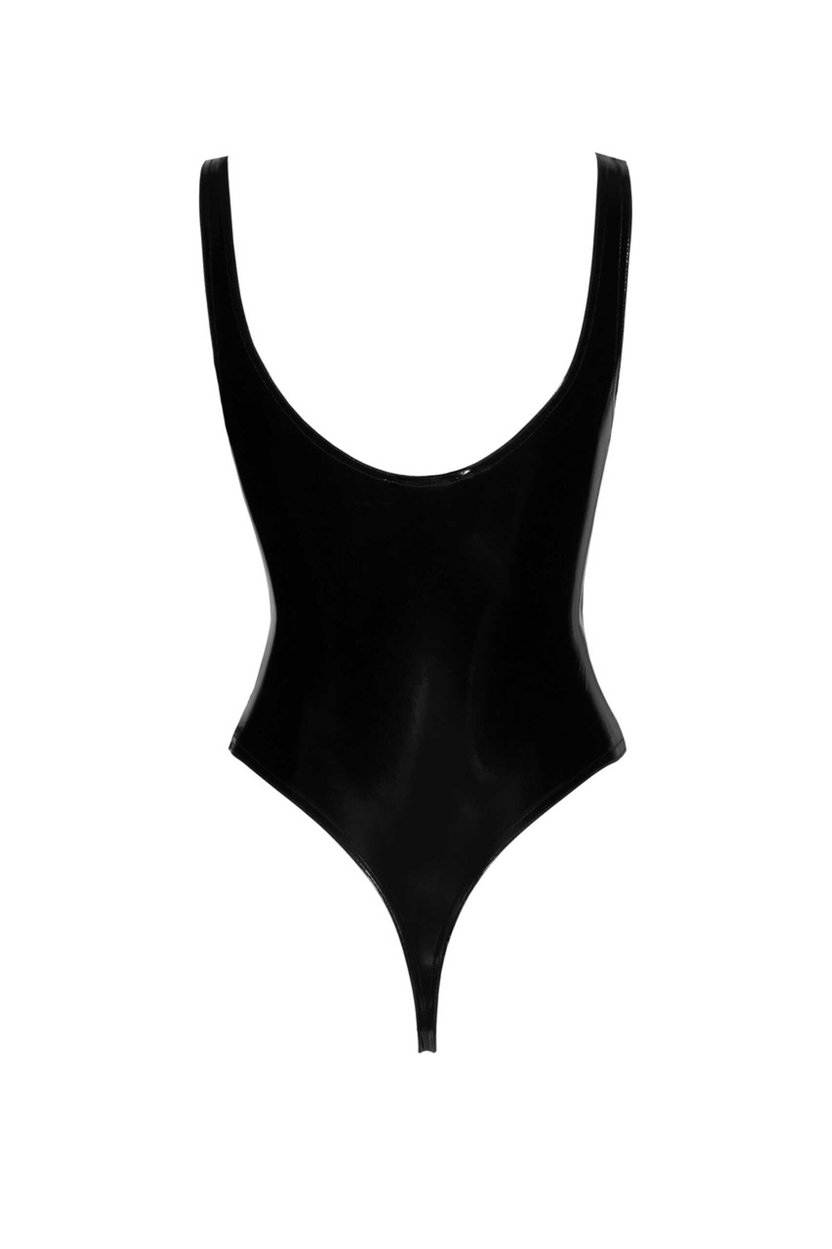 Body PVC échancré effet seconde peau - Noir Handmade – Image 6