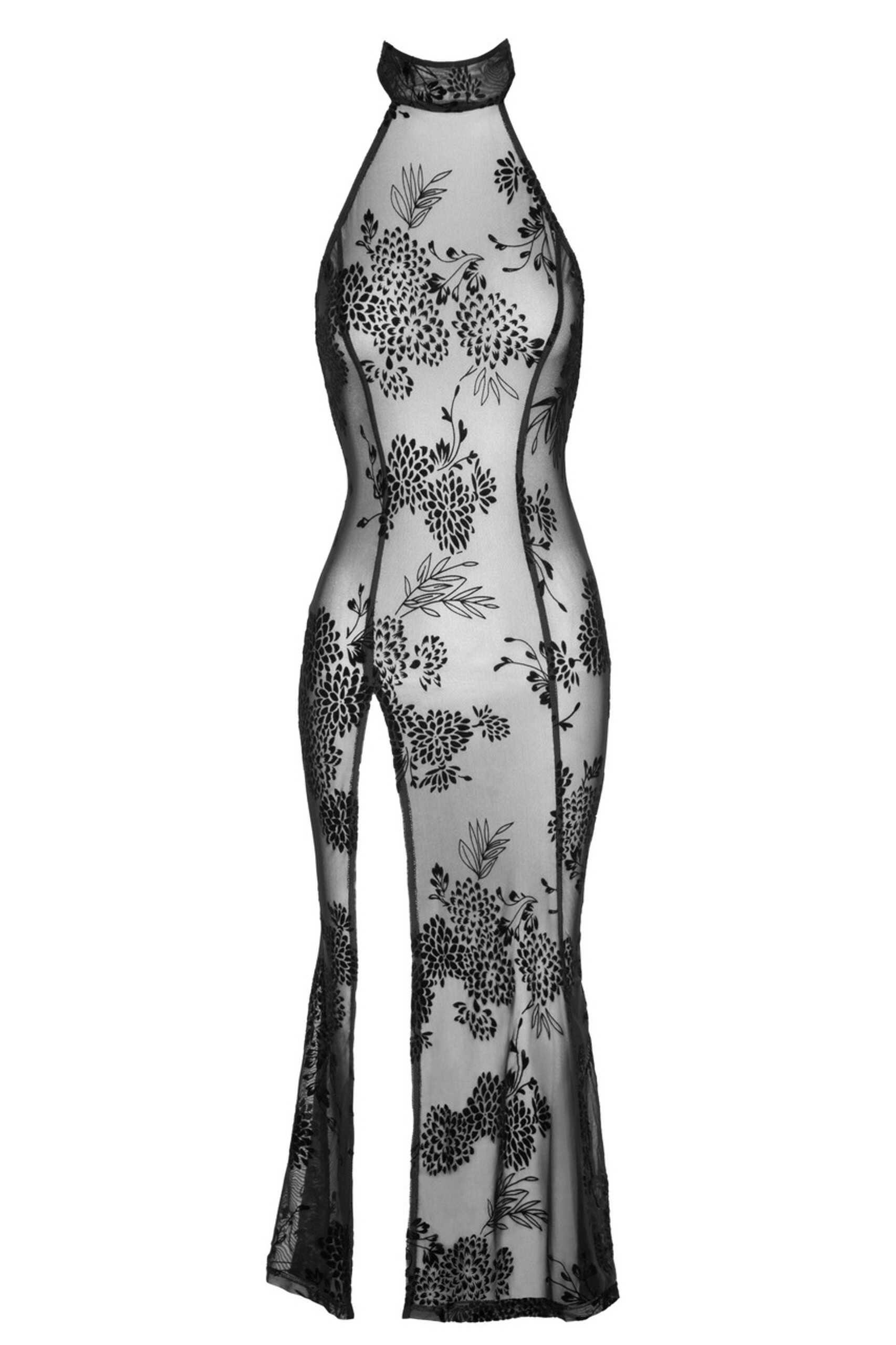 Robe longue en tulle transparent - Noir Handmade – Image 4
