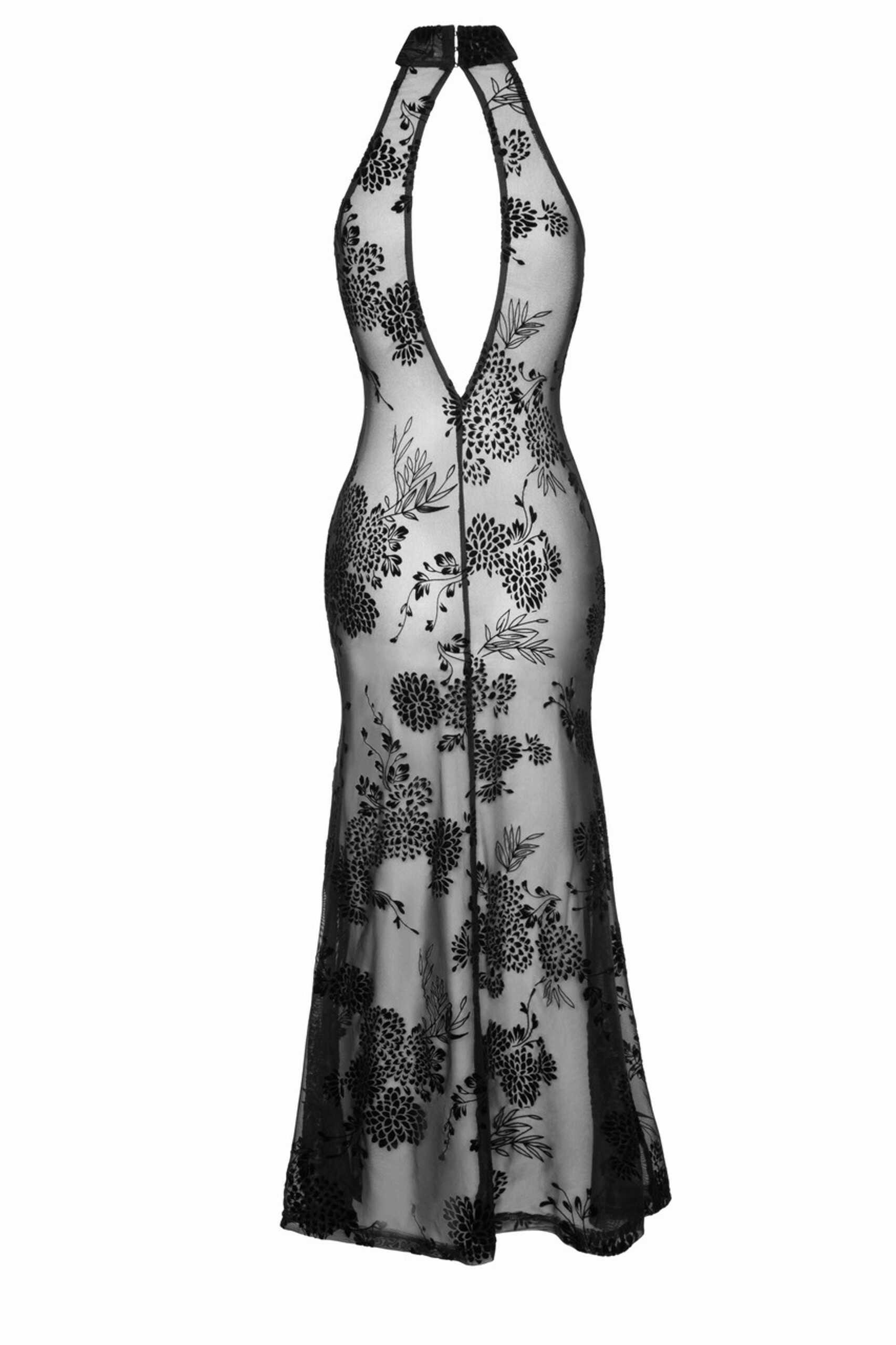 Robe longue en tulle transparent - Noir Handmade – Image 5