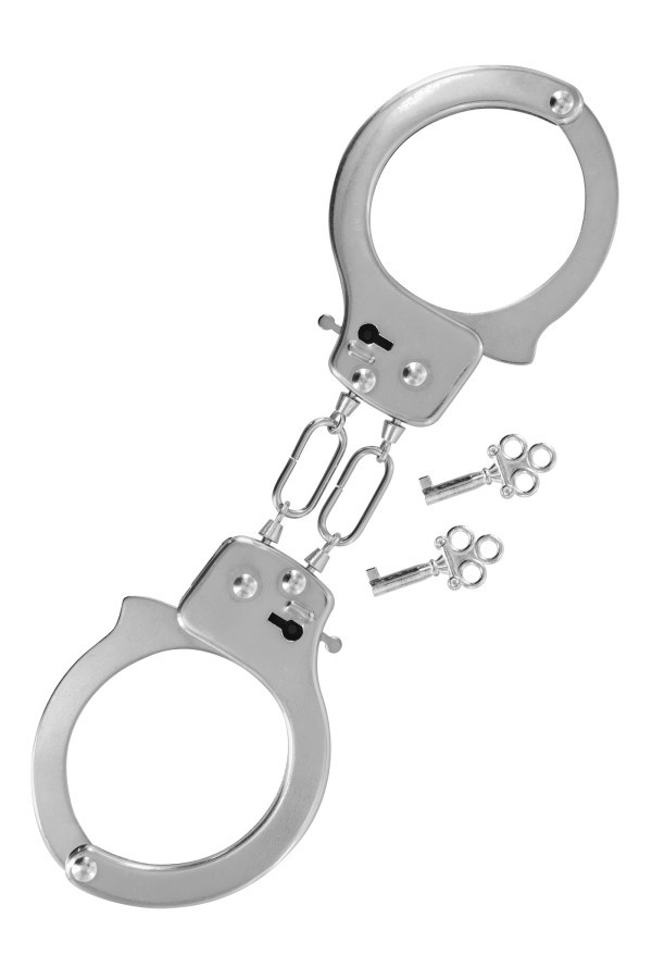 Menottes en métal argenté pour débutants - Fetish Tentation
