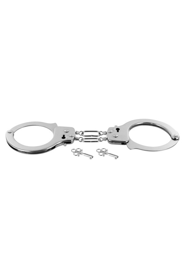 Menottes en métal argenté pour débutants - Fetish Tentation – Image 4
