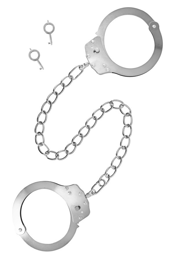 Menottes de chevilles en fer chromé pour initiés - Fetish Tentation