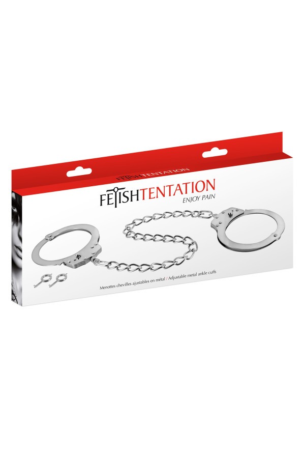 Menottes de chevilles en fer chromé pour initiés - Fetish Tentation – Image 2