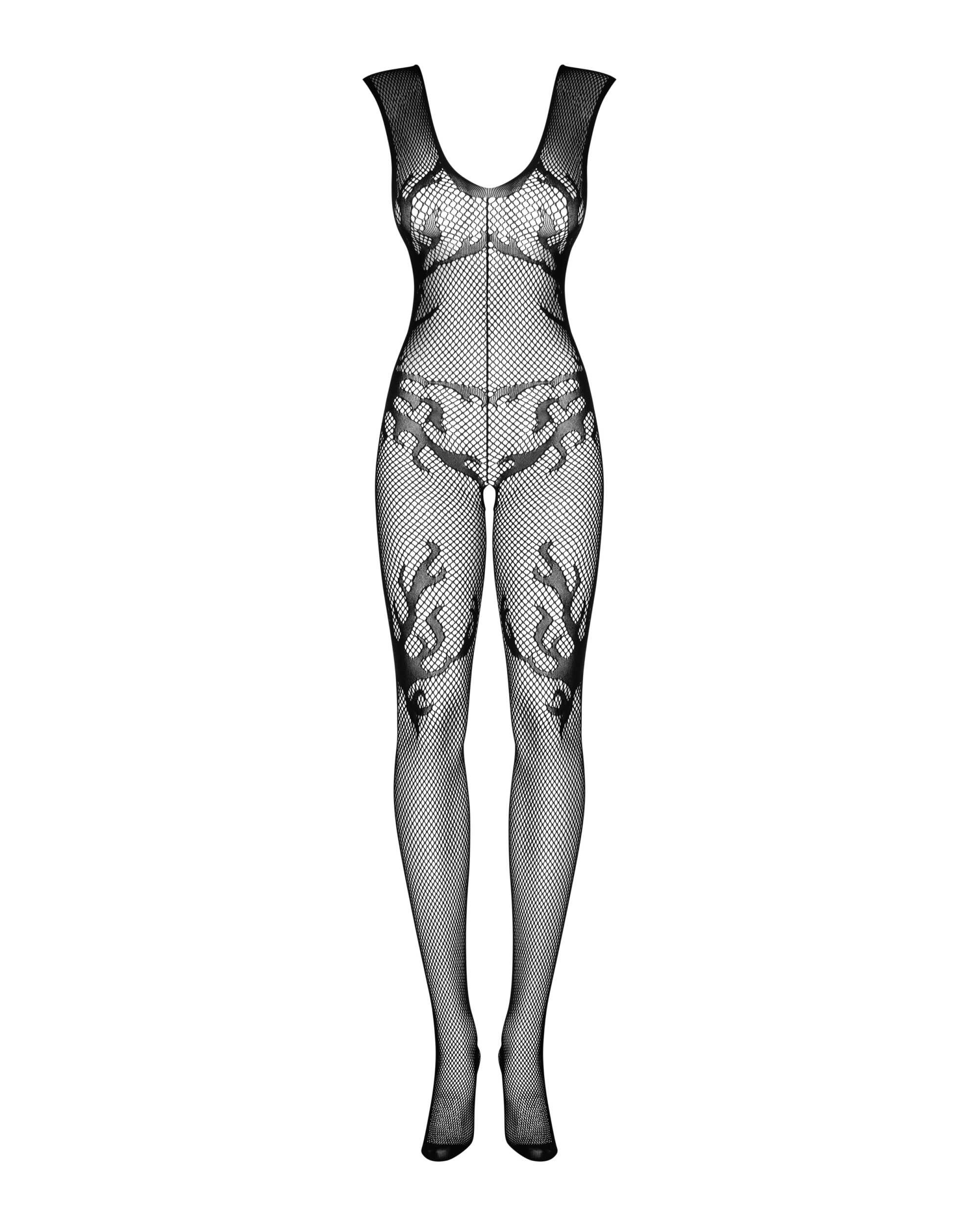 Bodystocking résille décolleté profond dos nu - Obsessive – Image 6