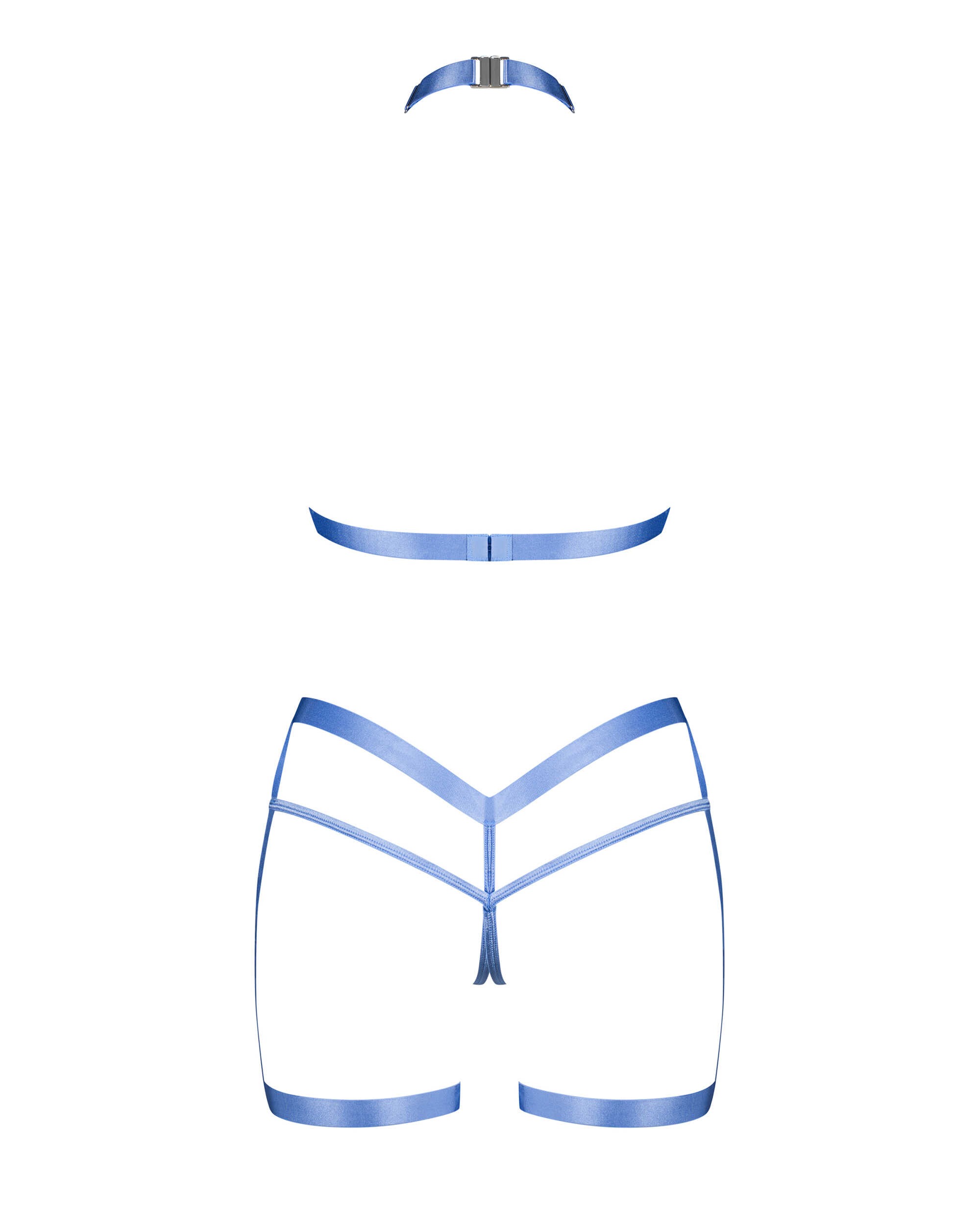 Ensemble harnais lingerie 2 pièces bleu Shaderi - Obsessive – Image 2