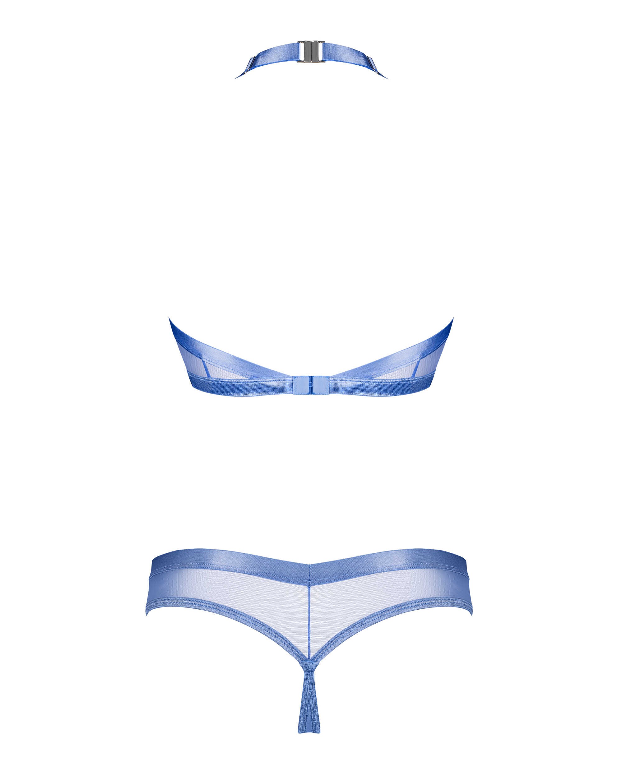 Ensemble lingerie top et string bleu Shaderi - Obsessive – Image 2