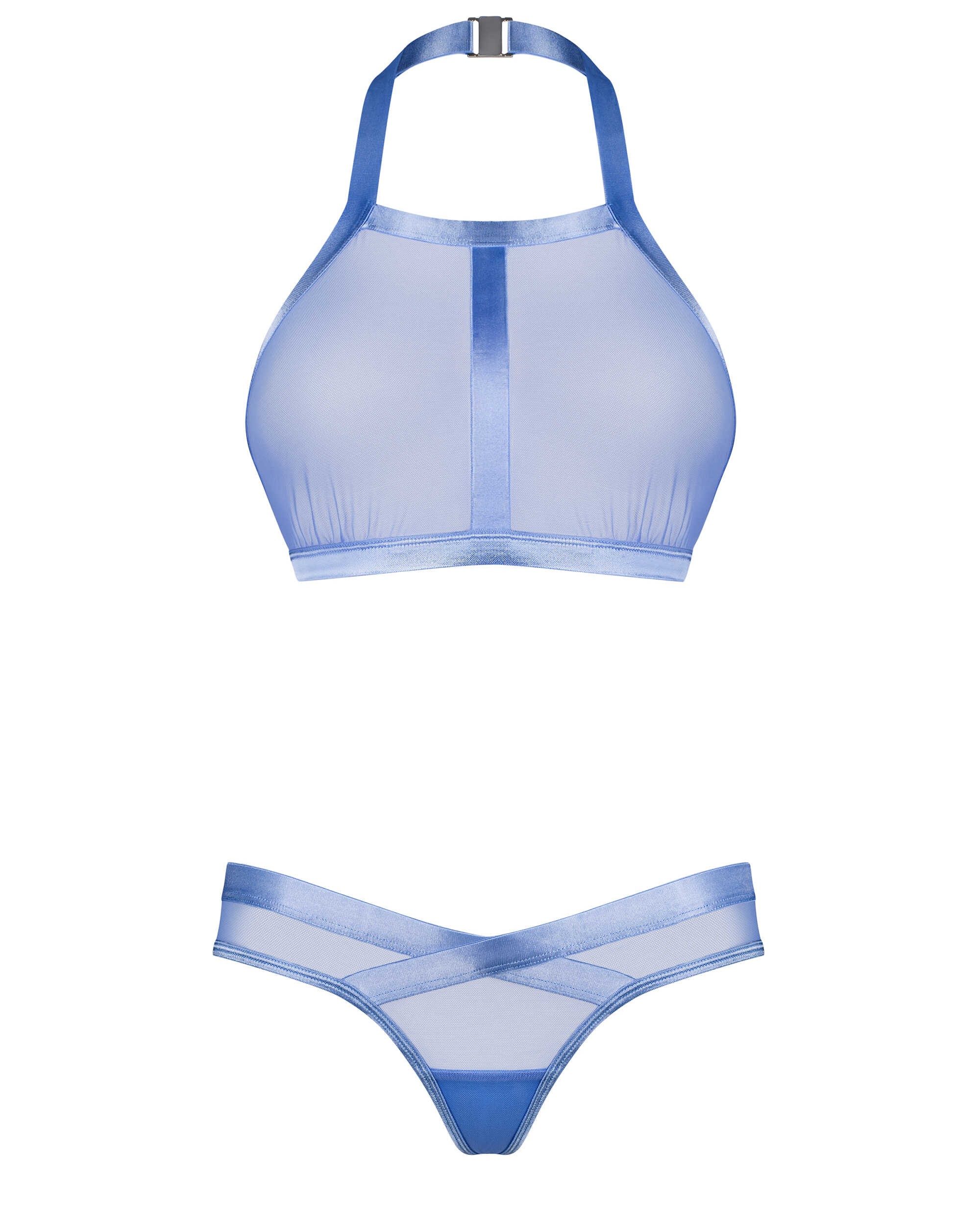 Ensemble lingerie top et string bleu Shaderi - Obsessive