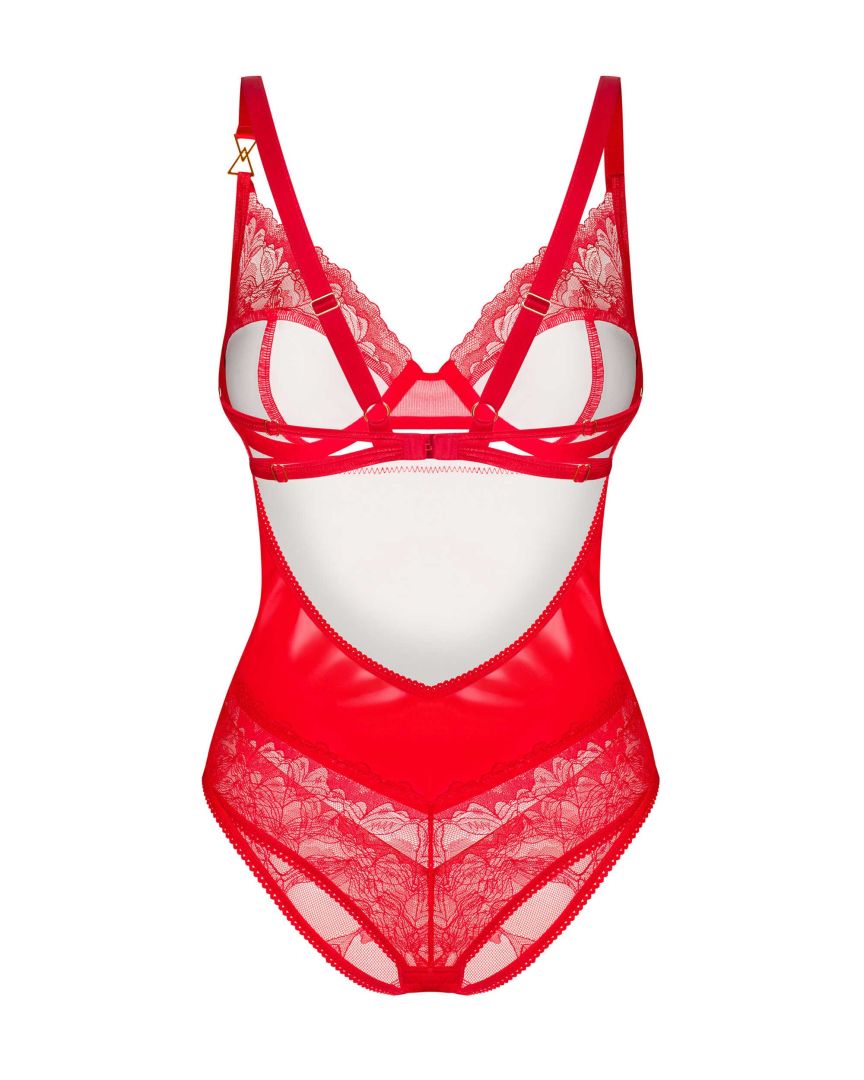 Body dentelle Aliosa rouge - Obsessive – Image 7