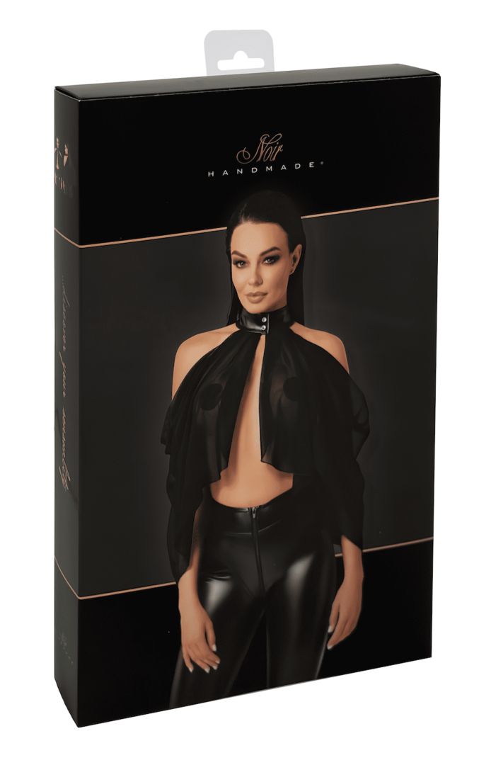 Bolero transparent Opium en maille - Noir Handmade – Image 7