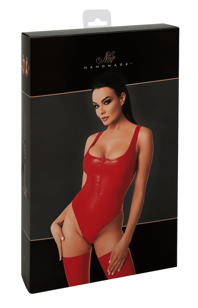 Body Elysium en wetlook gainant rouge - Noir Handmade – Image 8