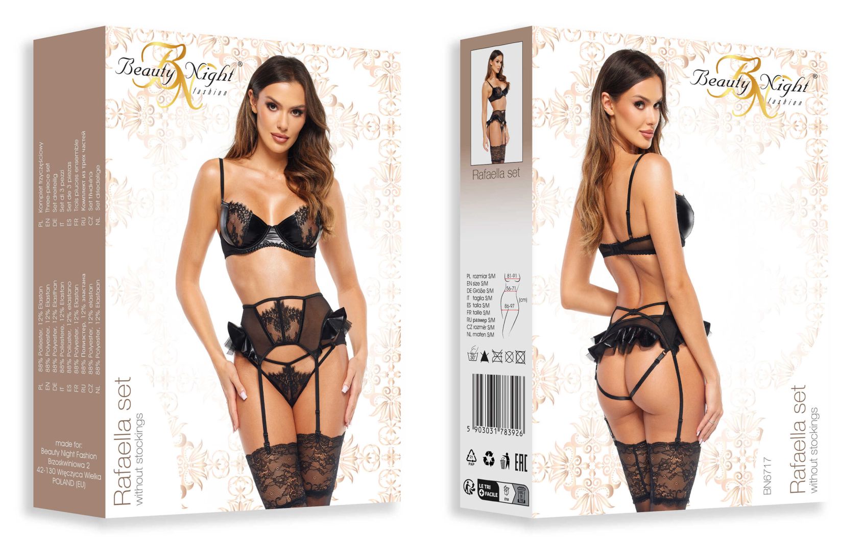 Ensemble lingerie wetlook et dentelle Rafaella - Beauty Night – Image 9