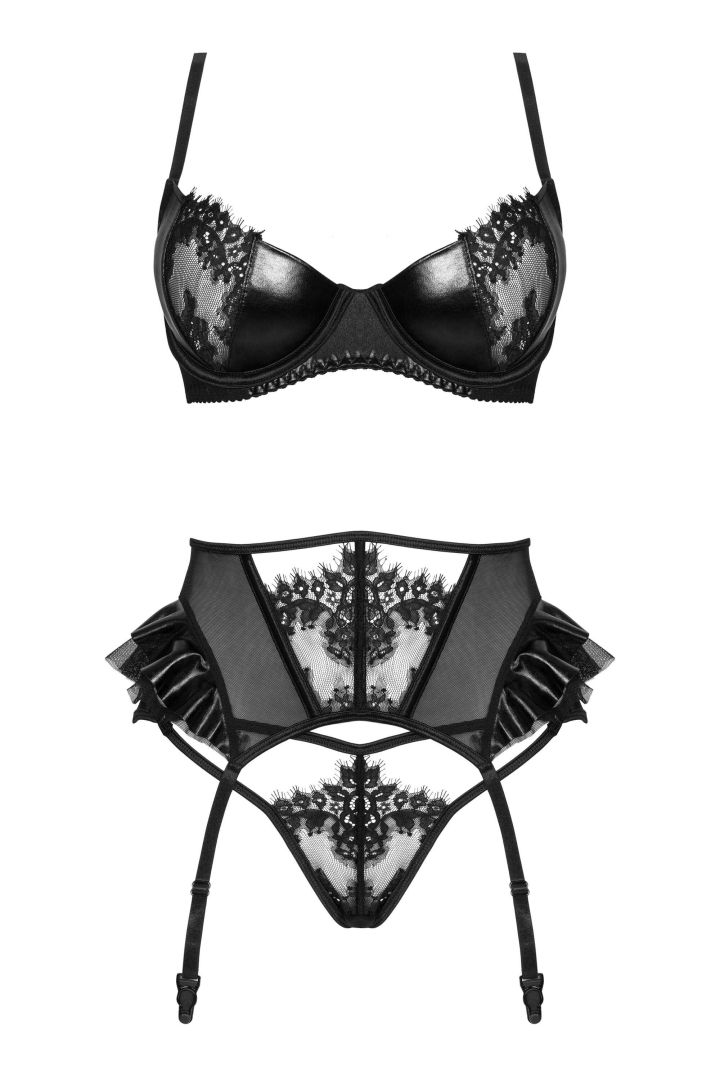 Ensemble lingerie wetlook et dentelle Rafaella - Beauty Night – Image 7