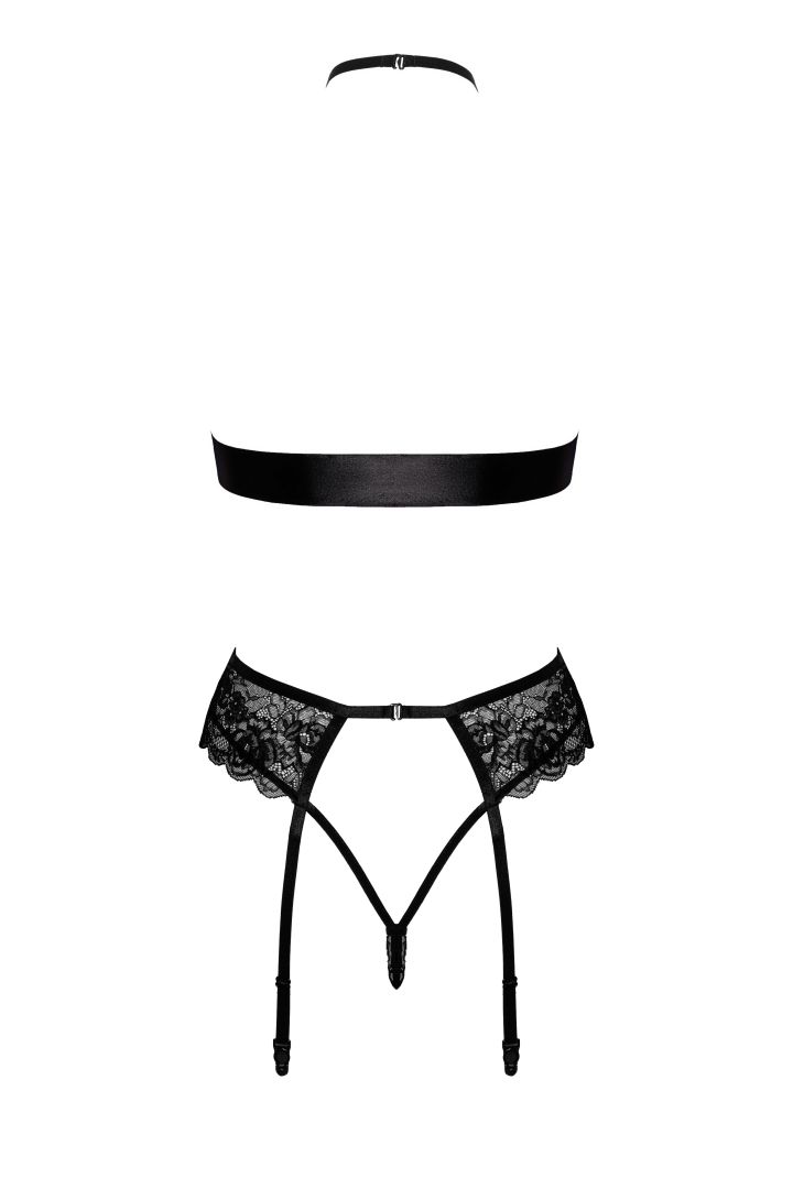 Ensemble lingerie bondage 4 pièces noir - Kissable – Image 6