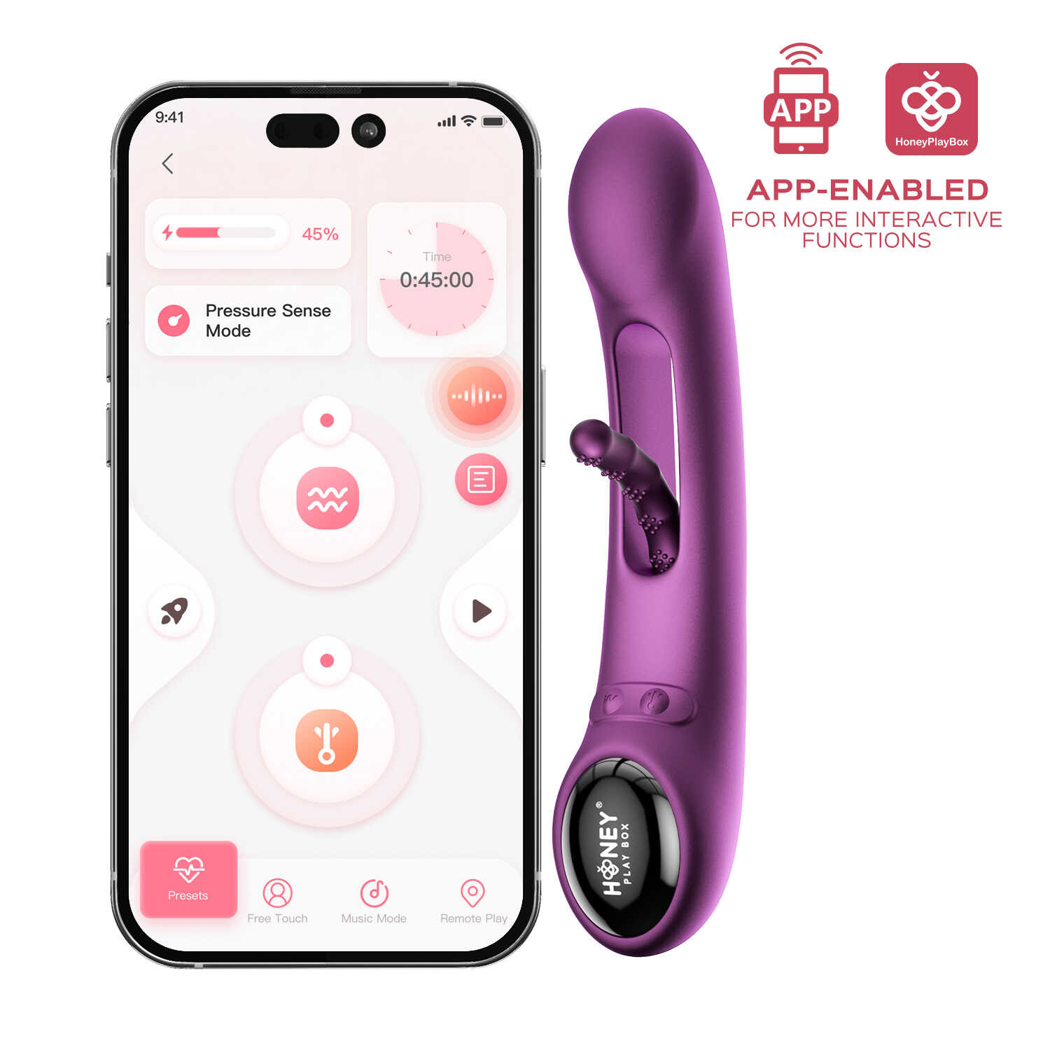 Vibromasseur point G connecté Tempo avec capteurs - Honey Play Box – Image 3