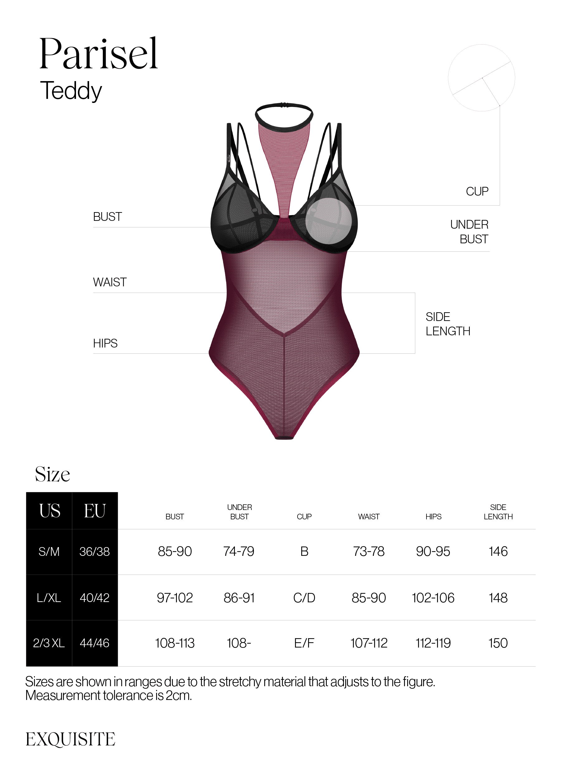 Body Parisel transparent avec choker - Obsessive – Image 7