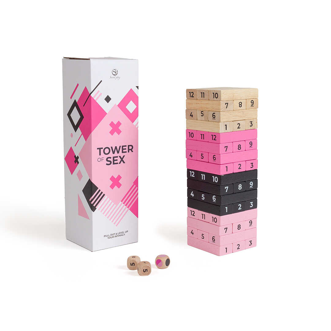Jeu coquin Tower of Sex en bois 48 pièces - Secret Play
