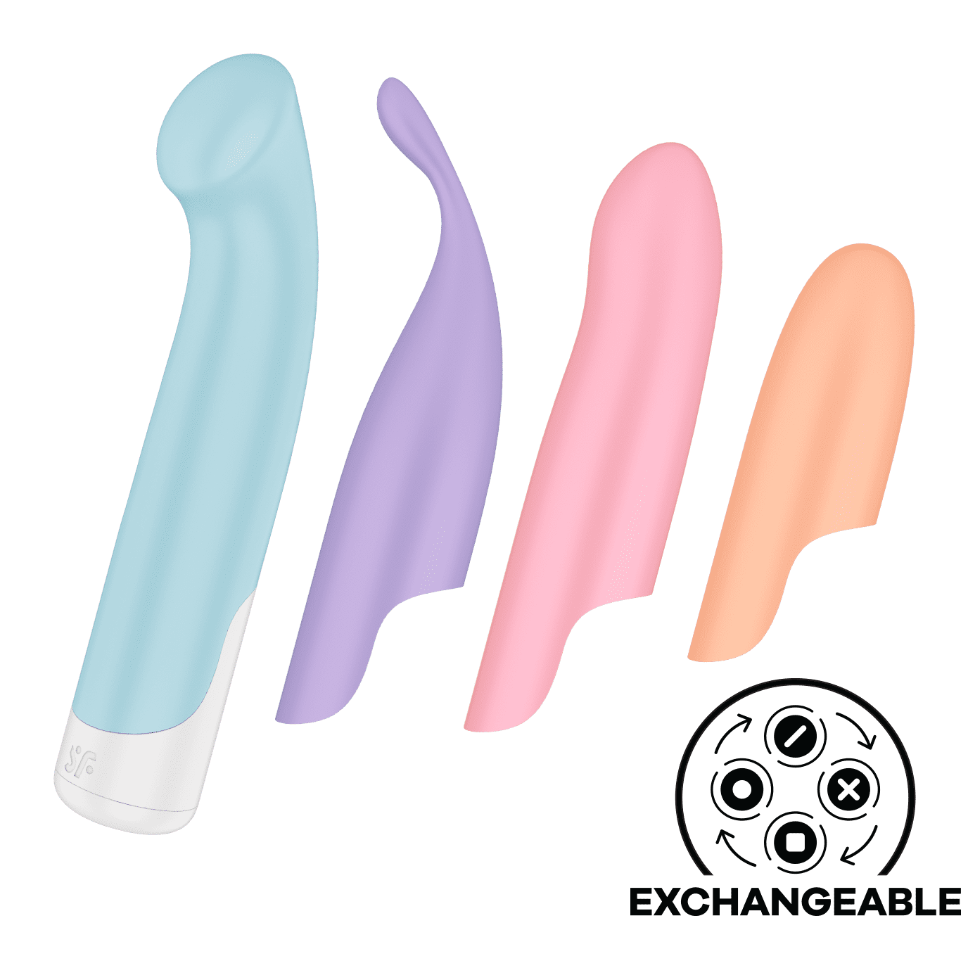 Coffret 4 vibromasseurs interchangeables Playful Four - Satisfyer