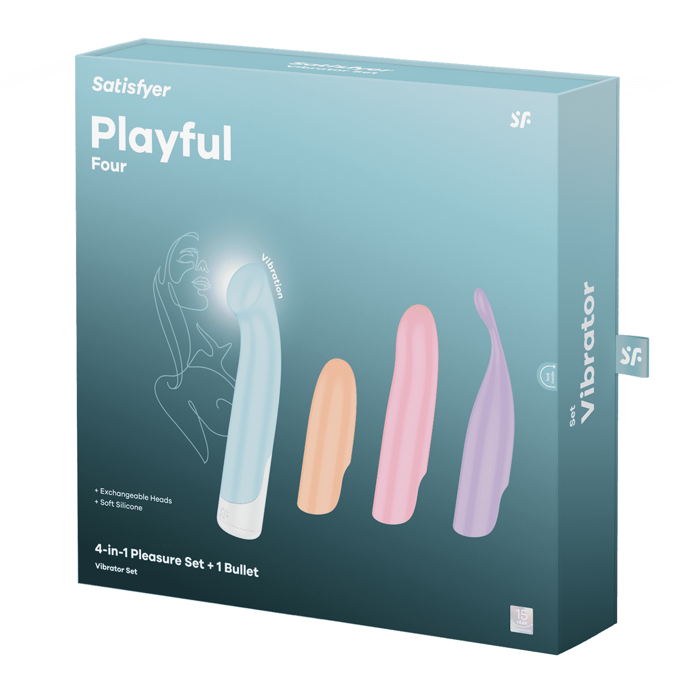 Coffret 4 vibromasseurs interchangeables Playful Four - Satisfyer – Image 2