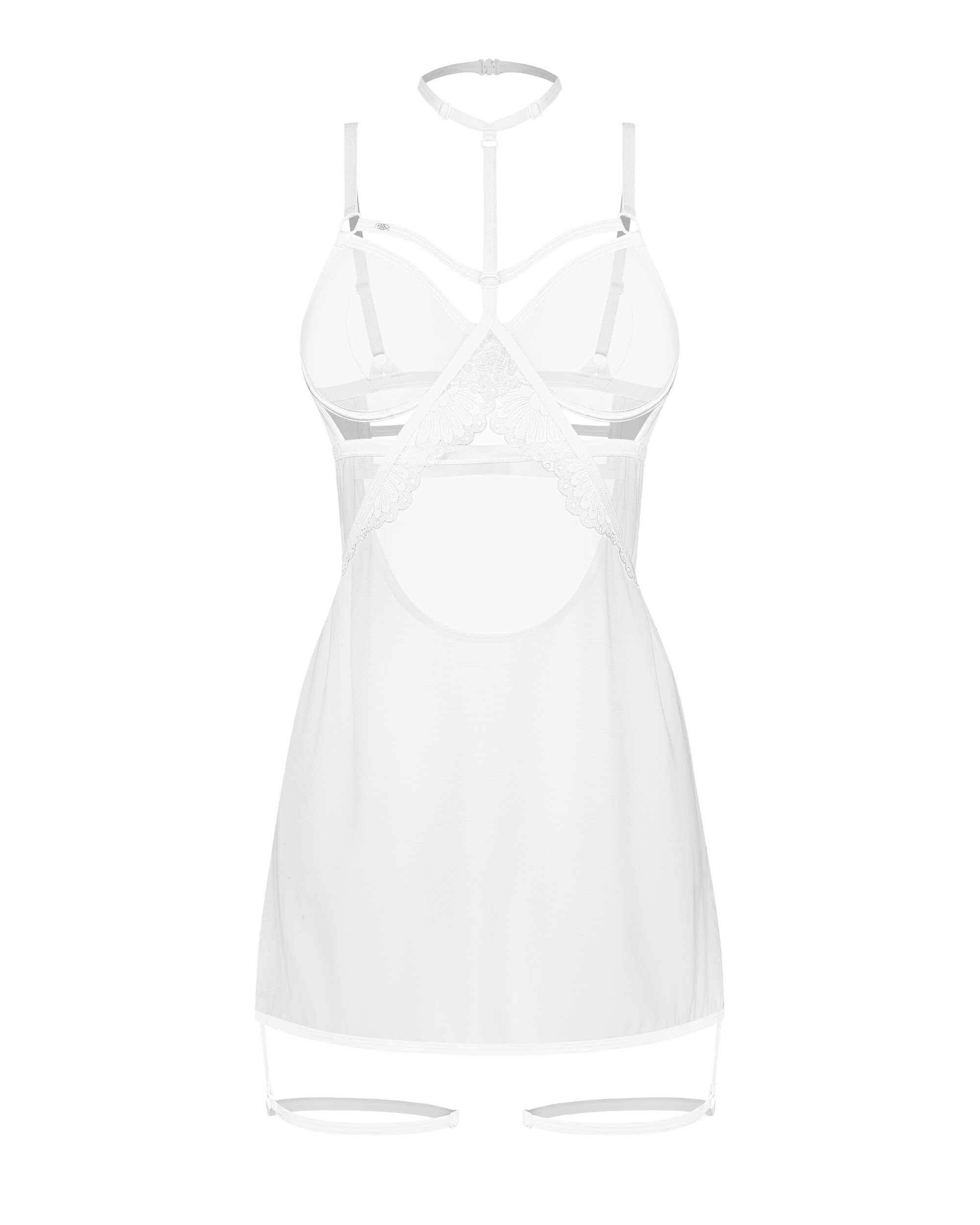 Nuisette transparente Arrowel blanche - Obsessive – Image 6