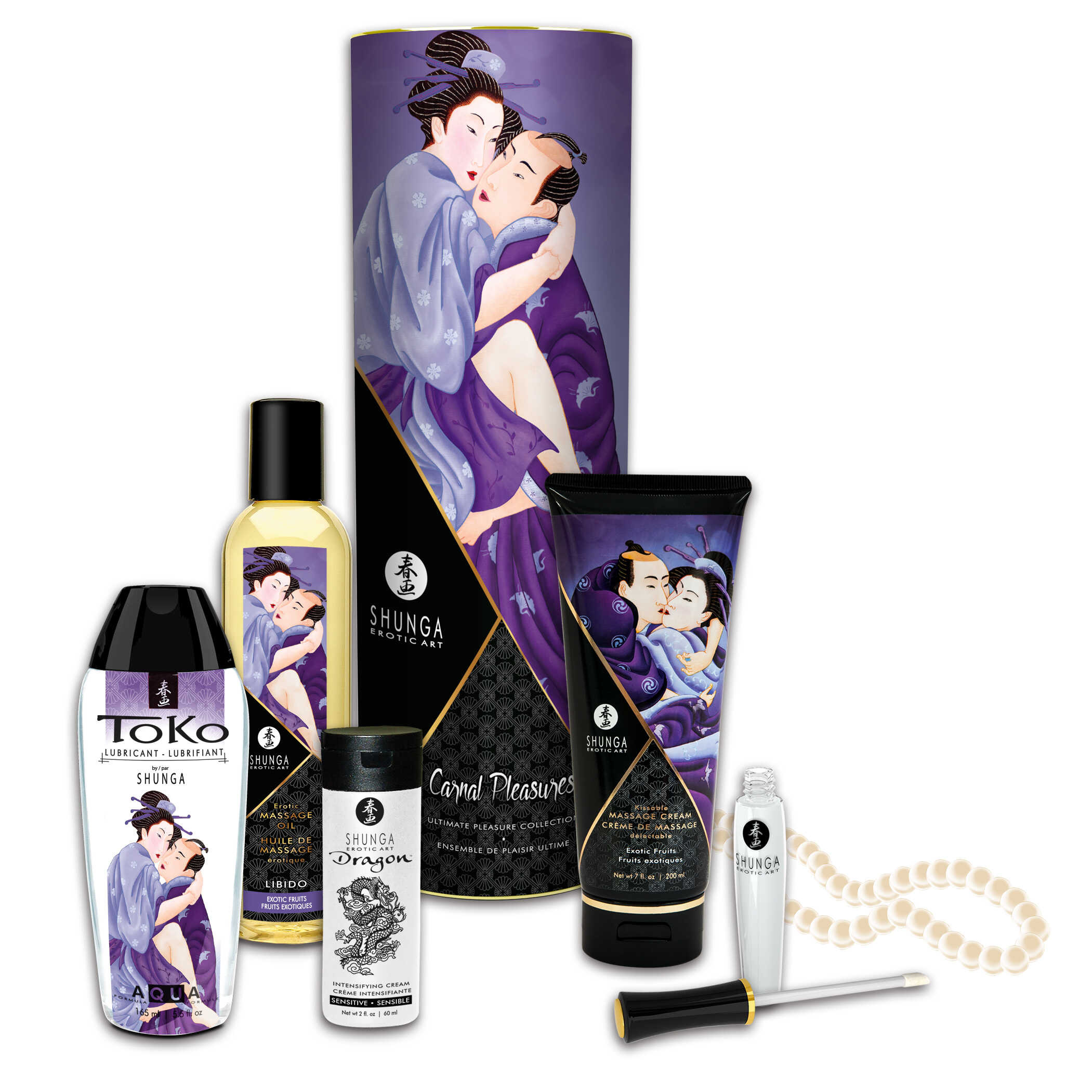 Coffret sensuel Plaisirs charnels complet - Shunga