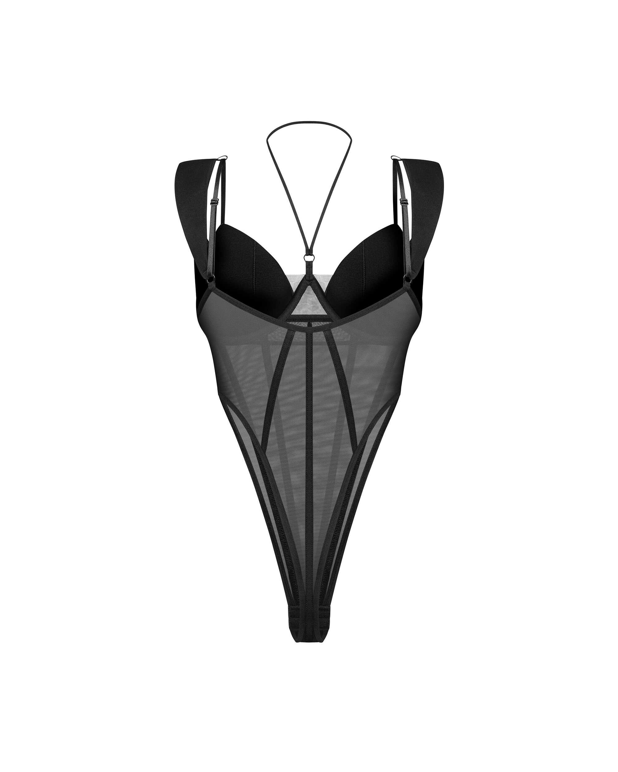 Body Sibilie en maille avec bonnets rembourrés - Obsessive – Image 2