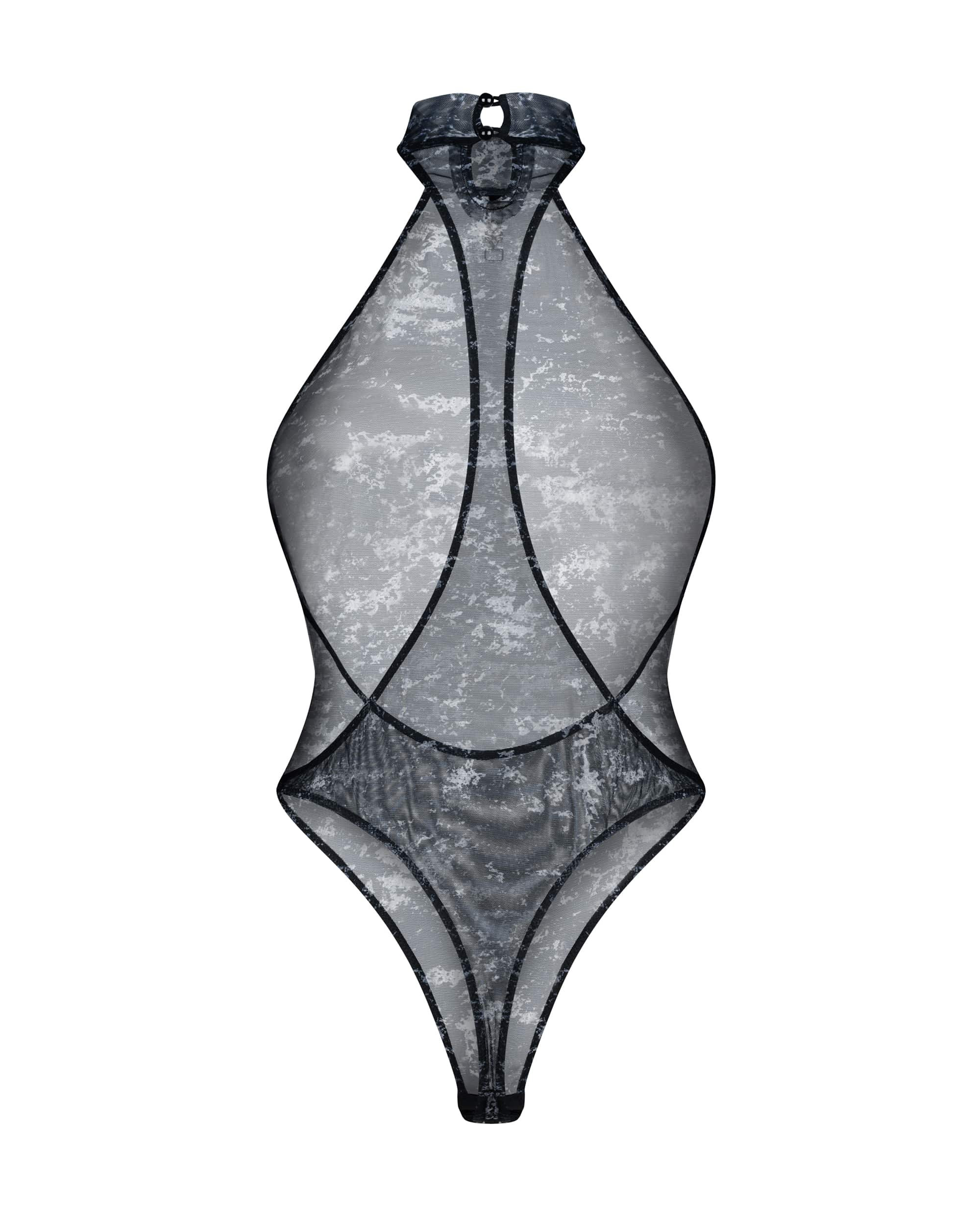 Body transparent col fantaisie avec pendentif - Obsessive – Image 2